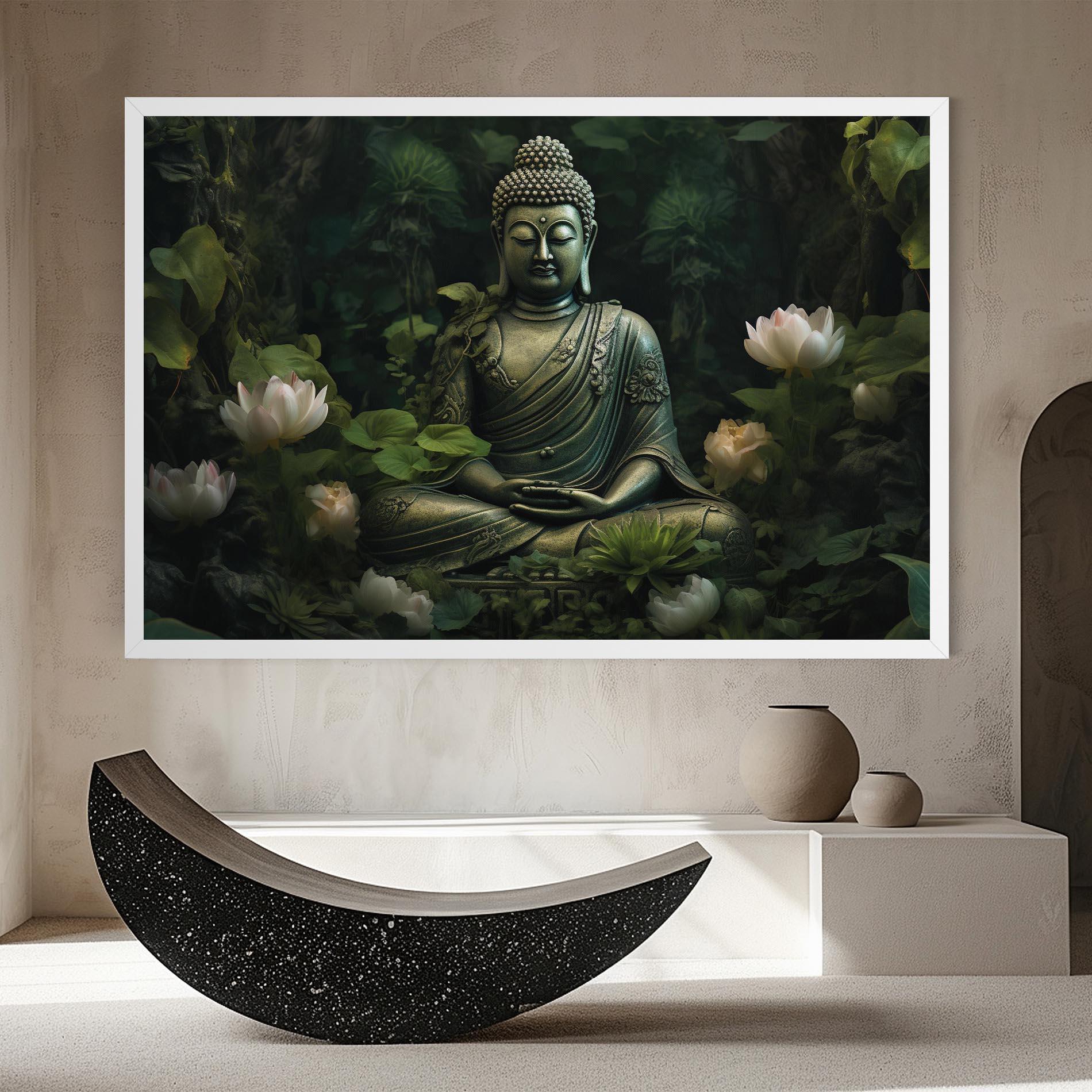 Leinwandbild Buddha Lotus Flower mockup 8
