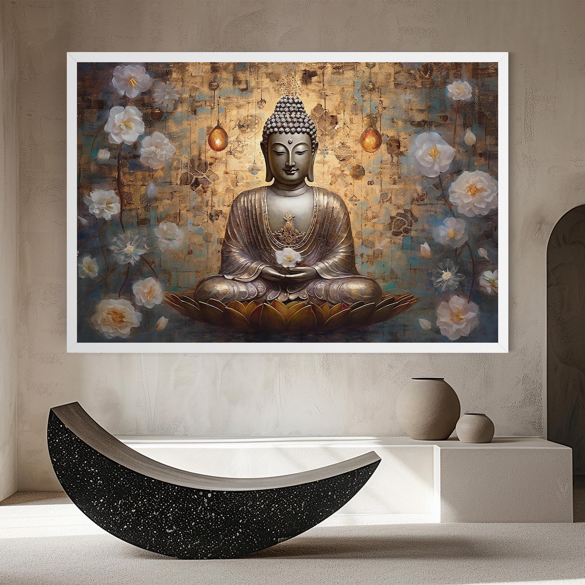 Leinwandbild Buddha Meditation Art mockup 8