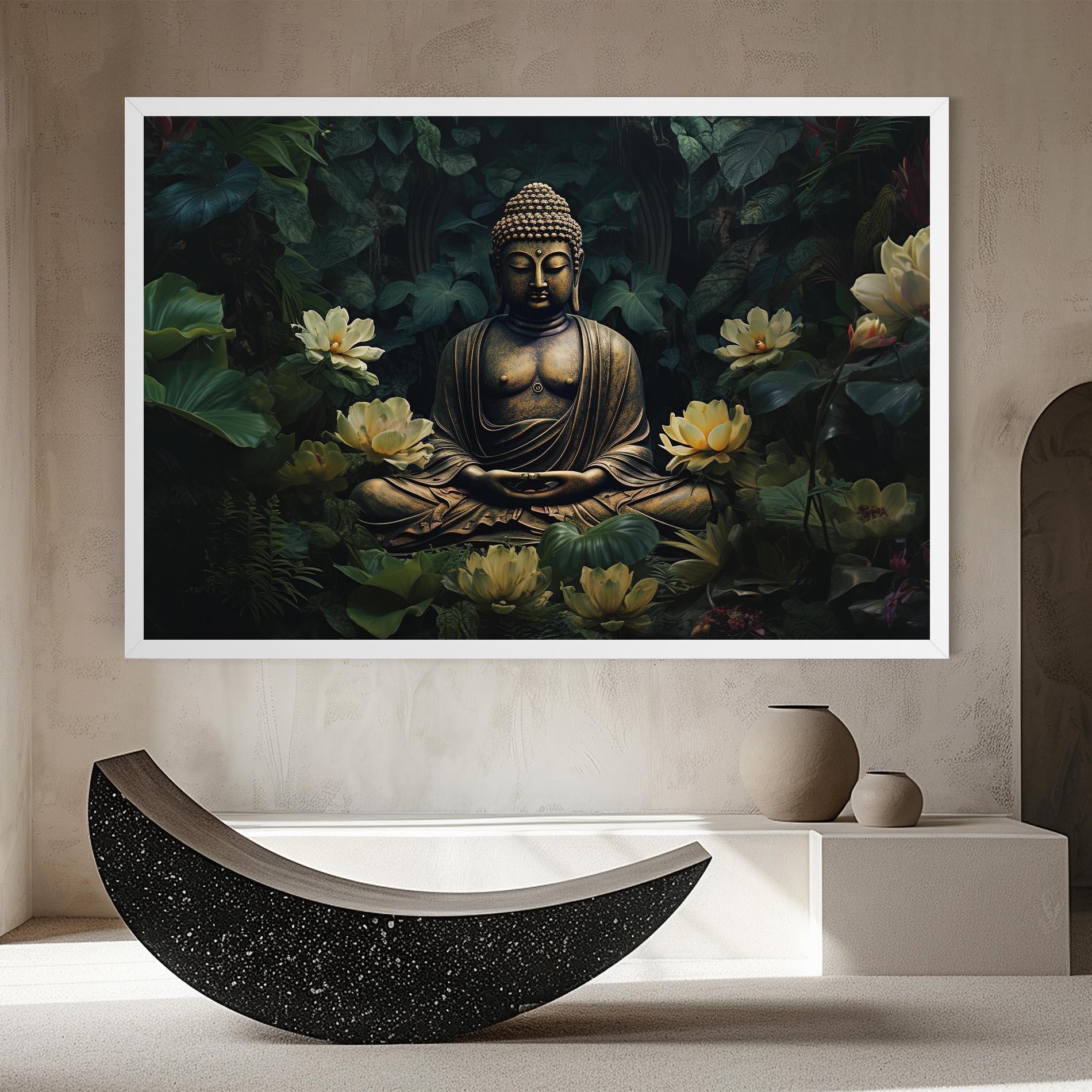 Leinwandbild Calm Buddha Art mockup 8