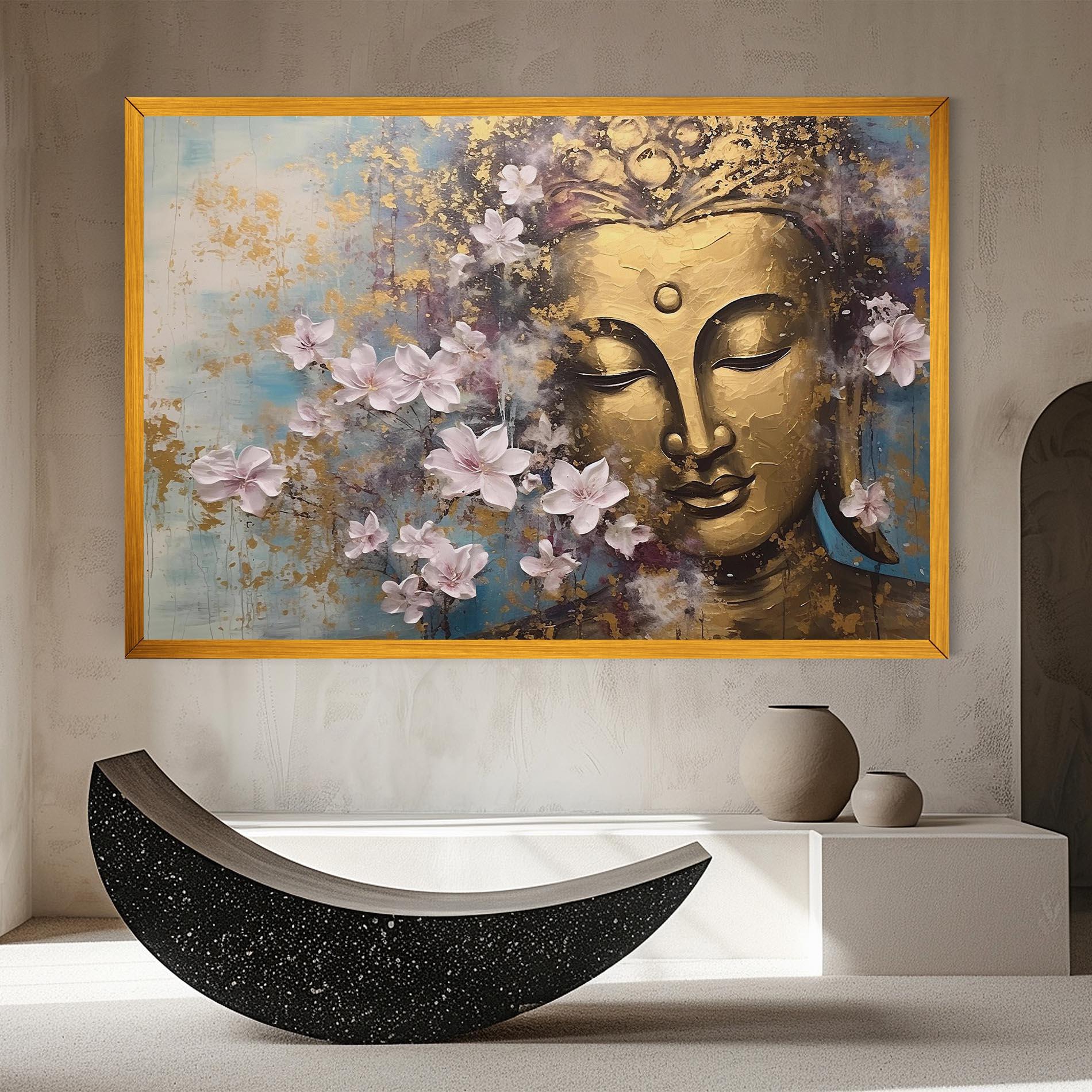 Leinwandbild Abstract Buddha Plants mockup 8