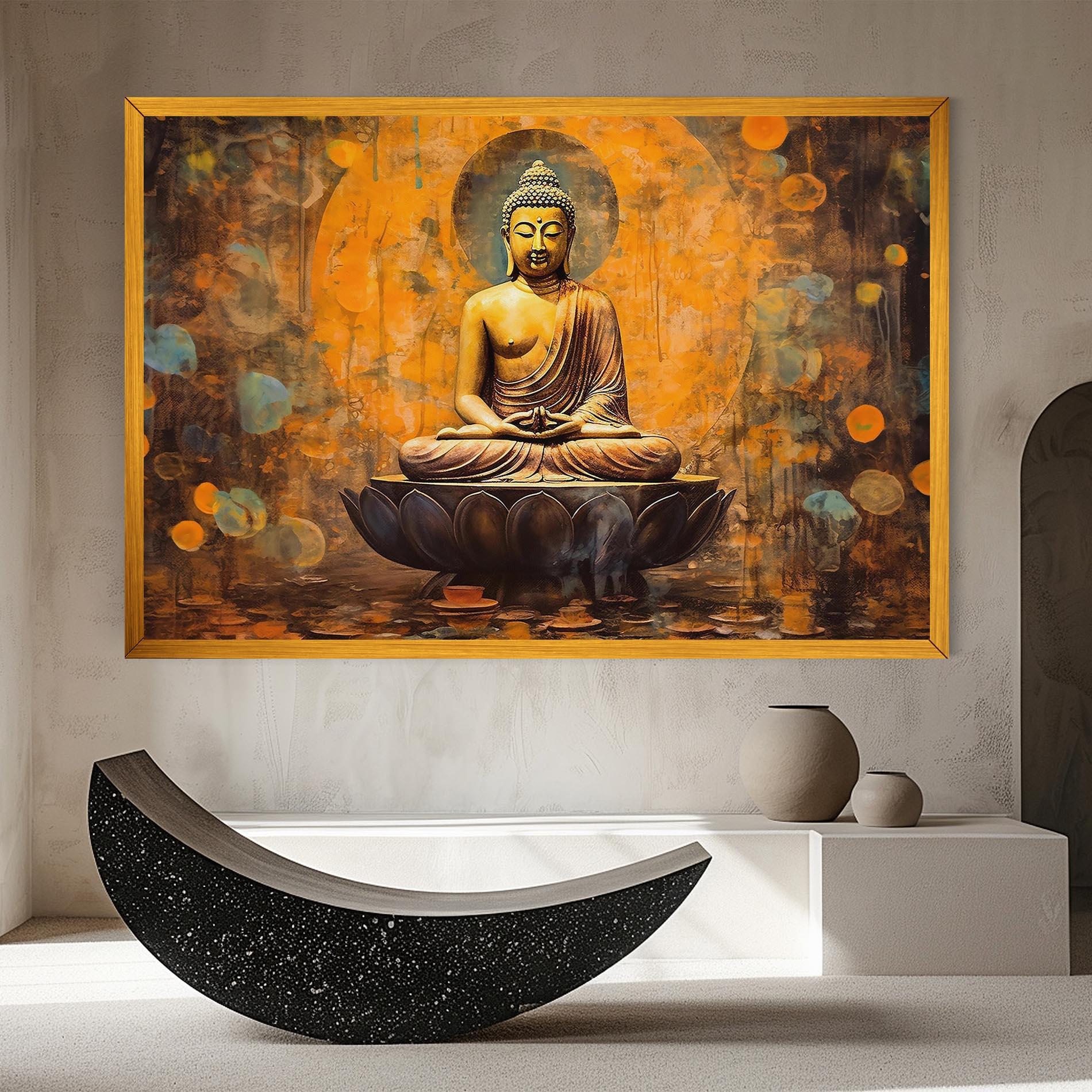Leinwandbild Buddha Floating Art mockup 8