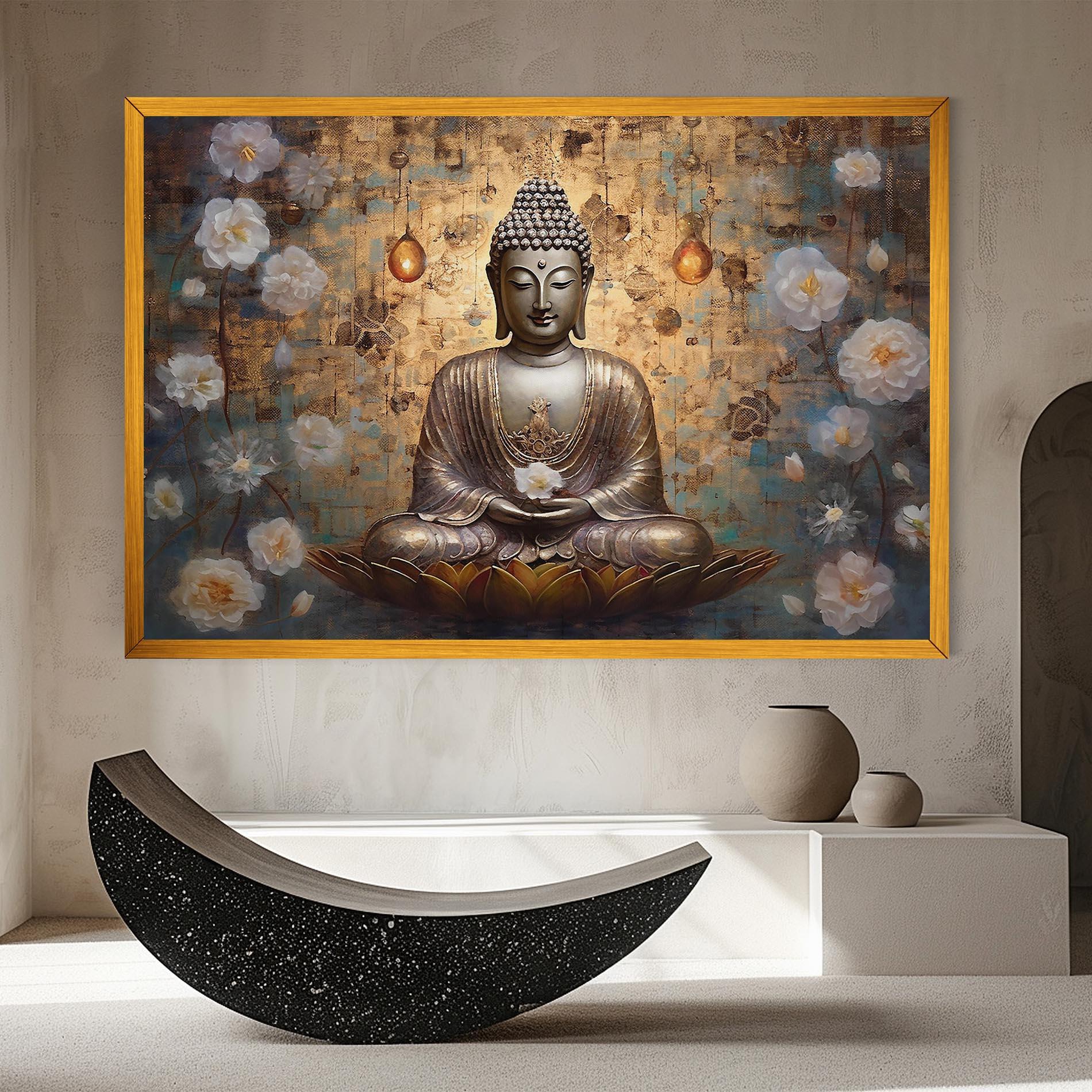 Leinwandbild Buddha Meditation Art mockup 8
