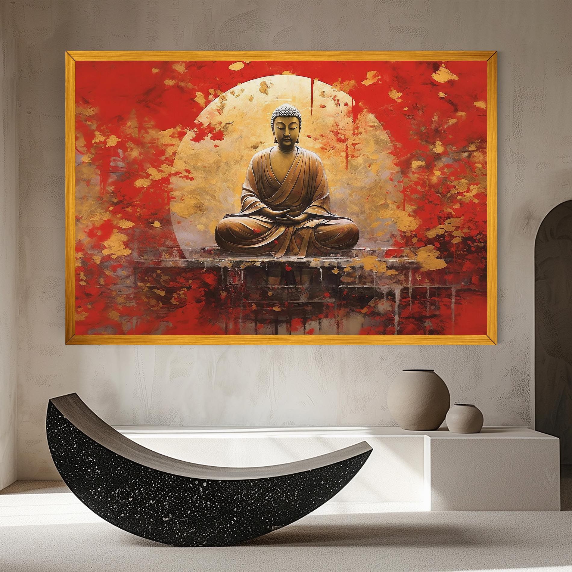 Gold Circle Buddha mockup 8