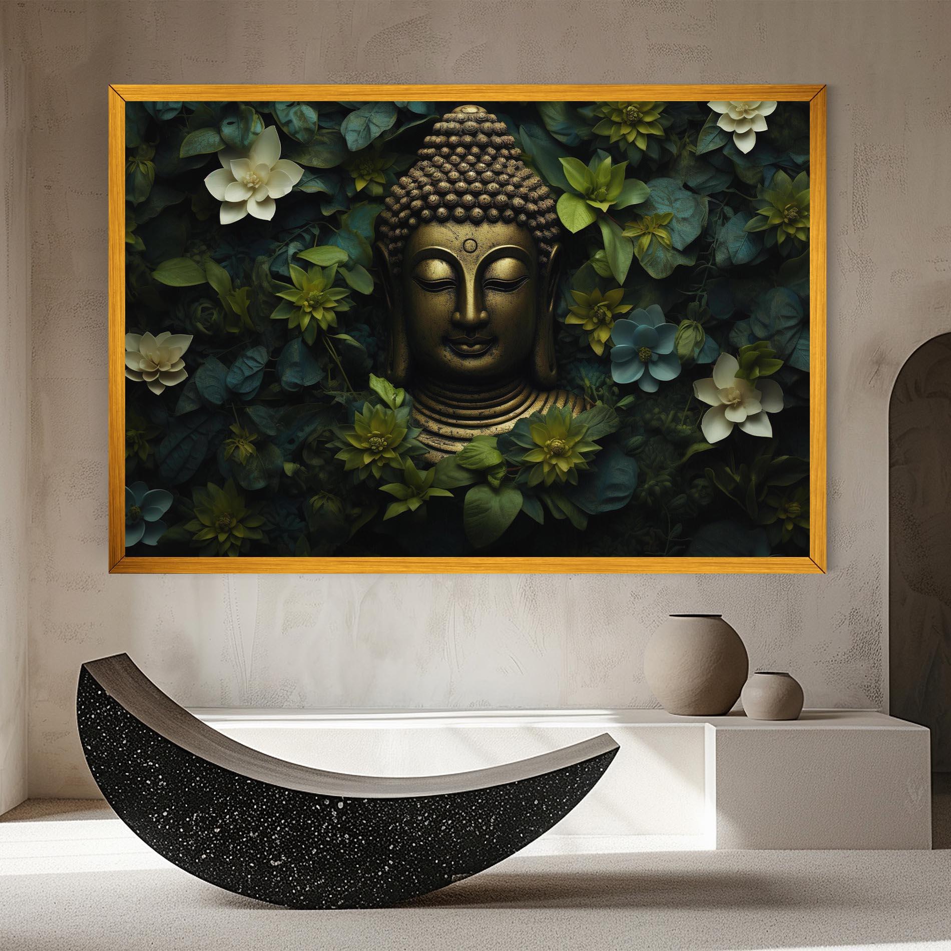Leinwandbild Lotus Flower Buddha mockup 8