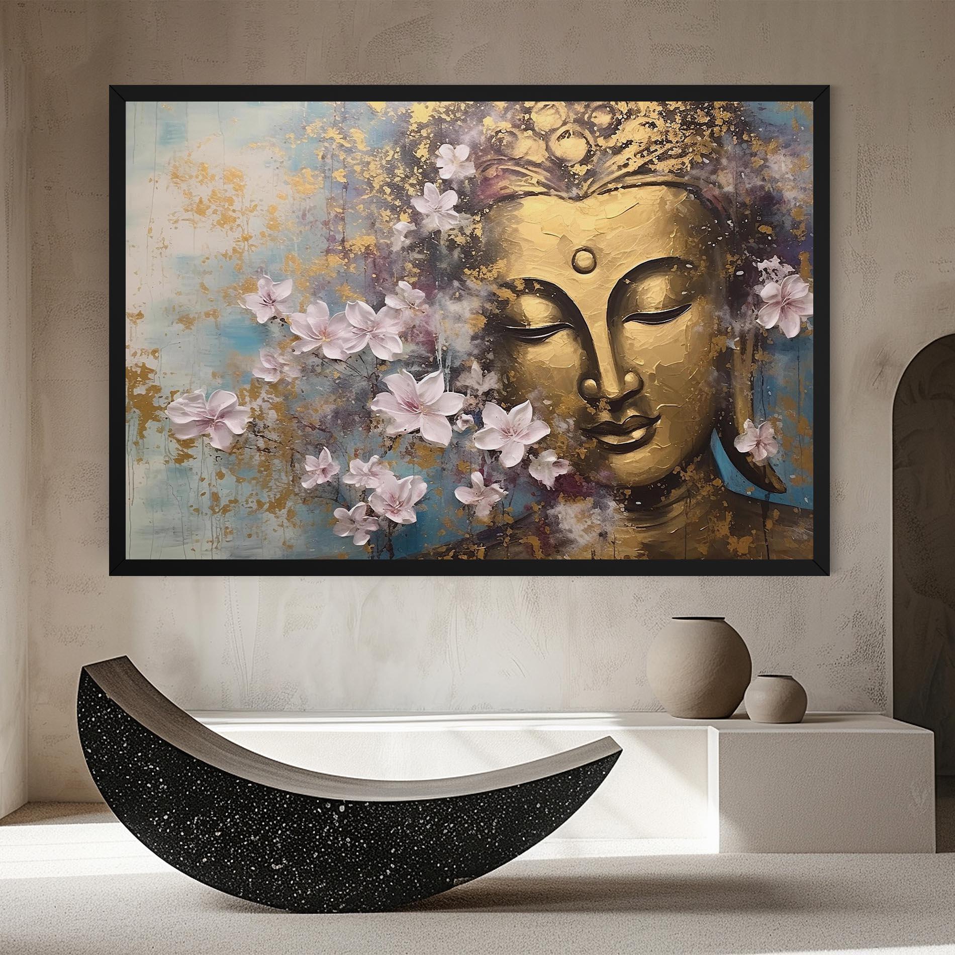 Leinwandbild Abstract Buddha Plants mockup 8