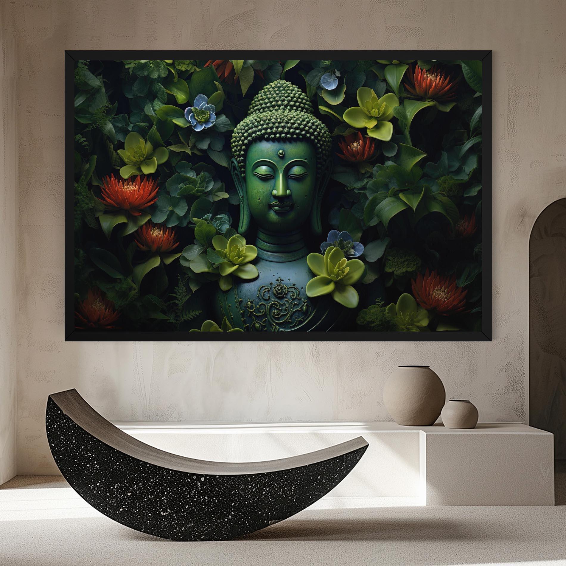 Leinwandbild Blue Light Buddha mockup 8