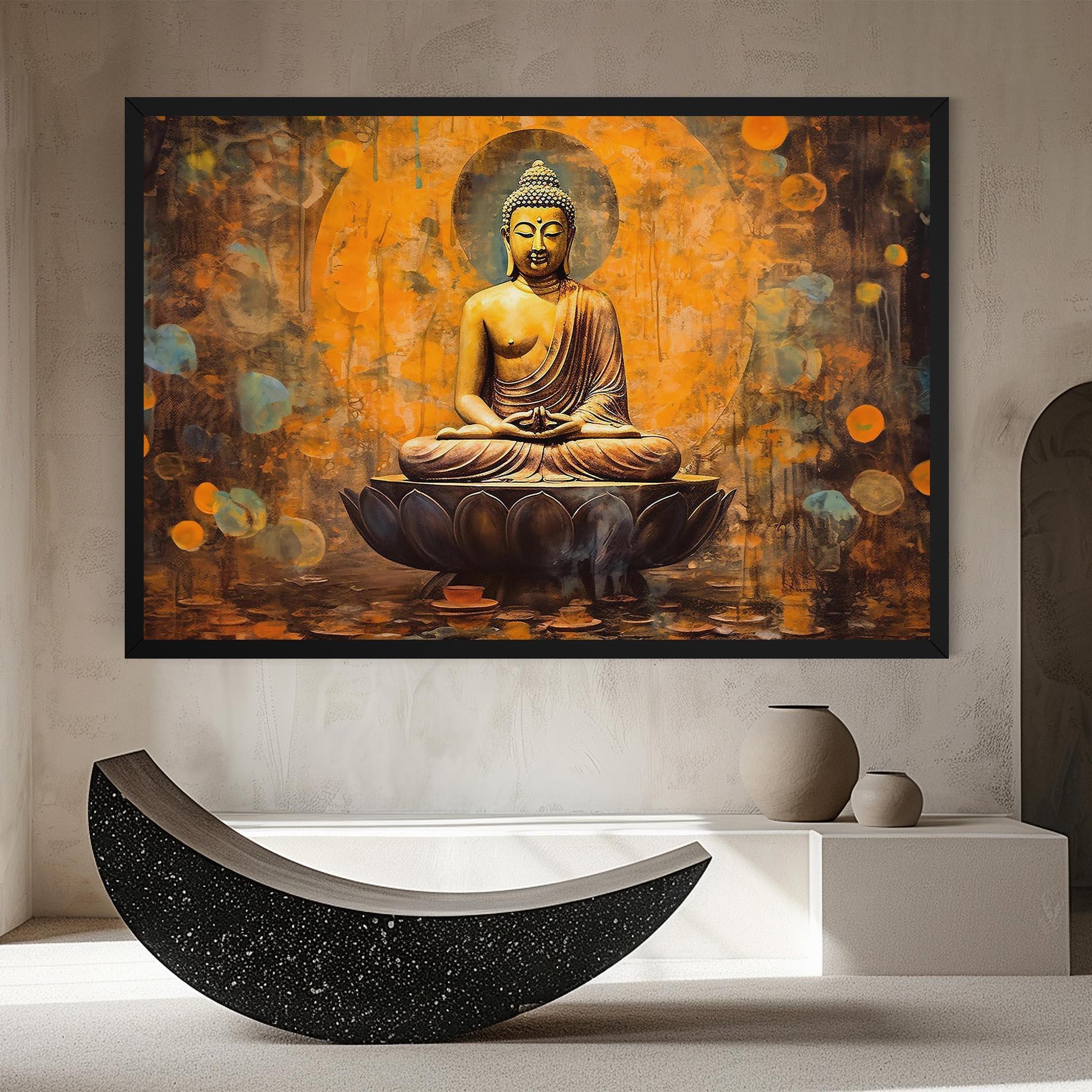Leinwandbild Buddha Floating Art mockup 8