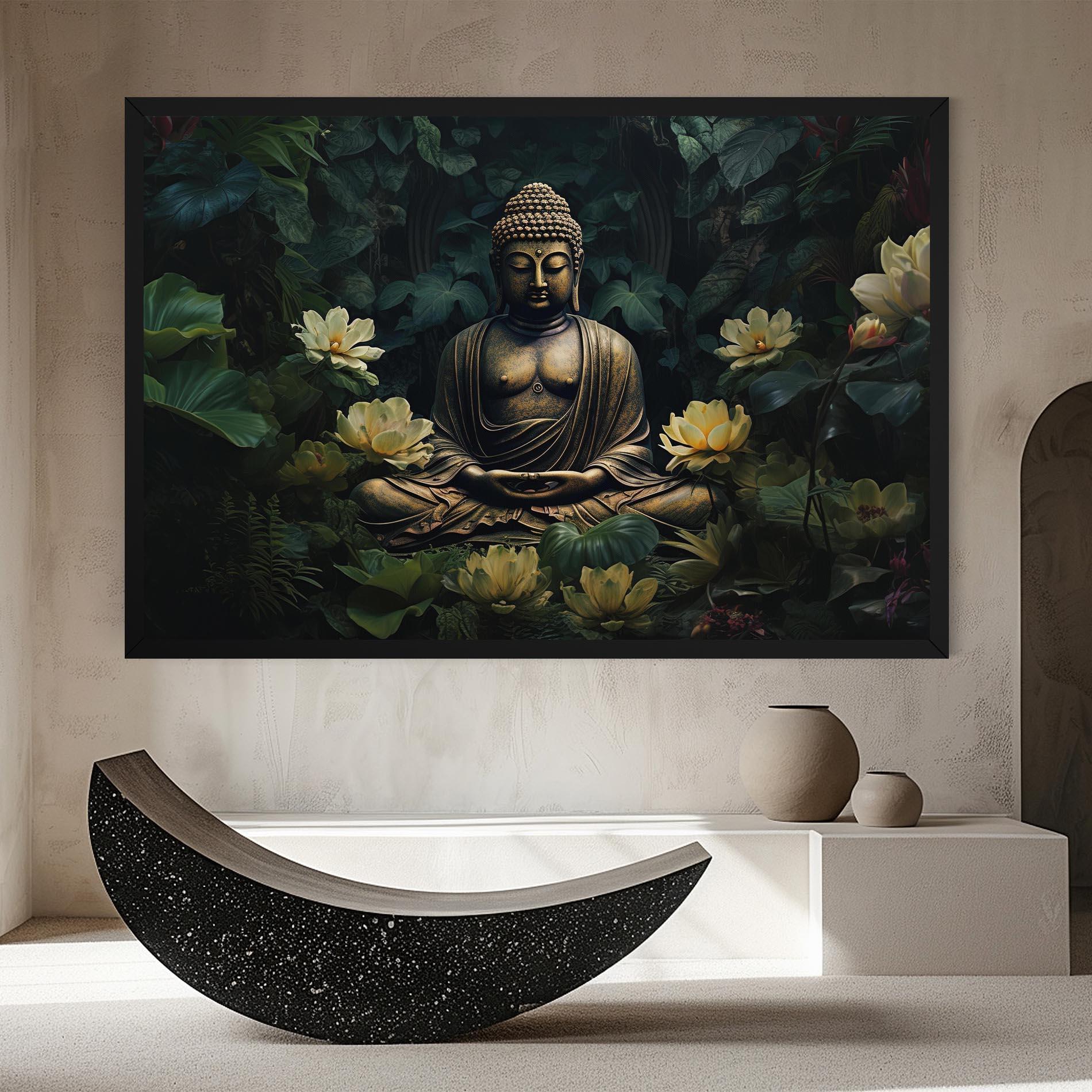 Leinwandbild Calm Buddha Art mockup 8