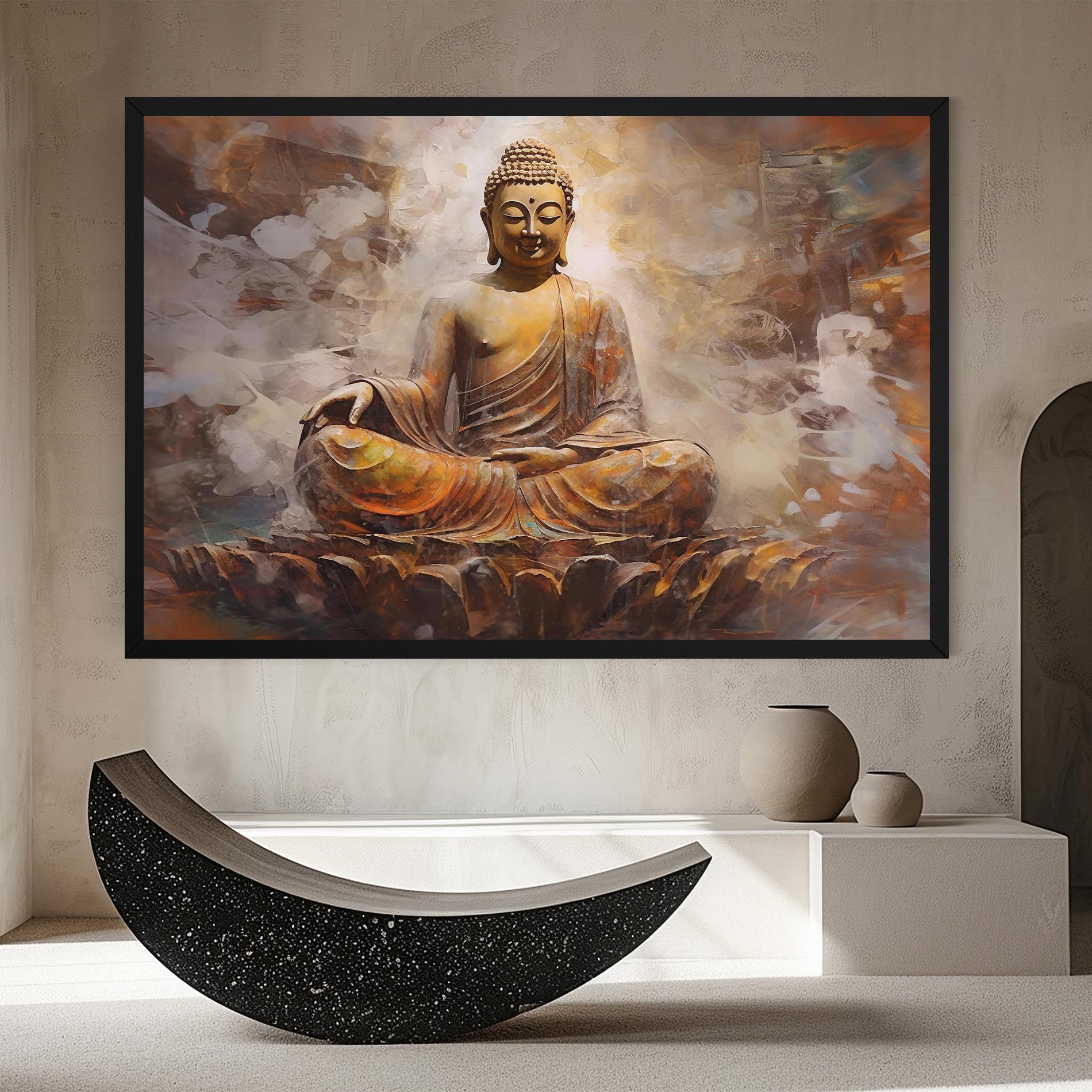 Cream Orange Buddha mockup 8