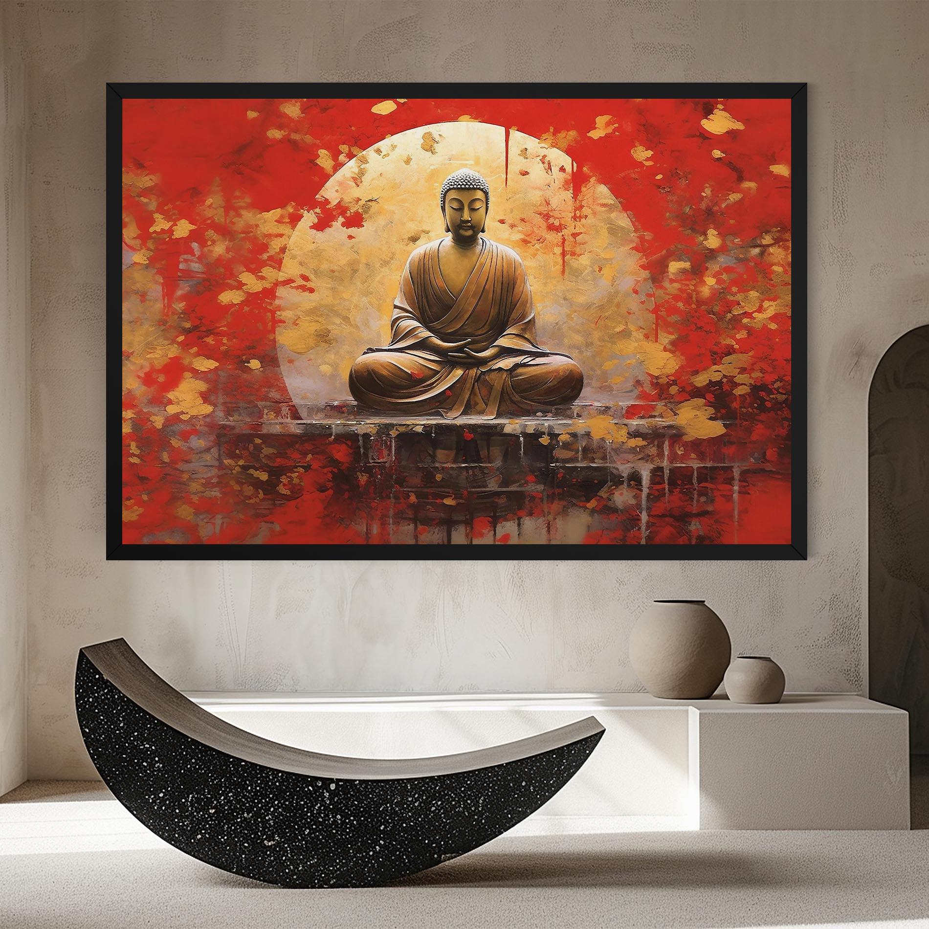 Leinwandbild Gold Circle Buddha mockup 8