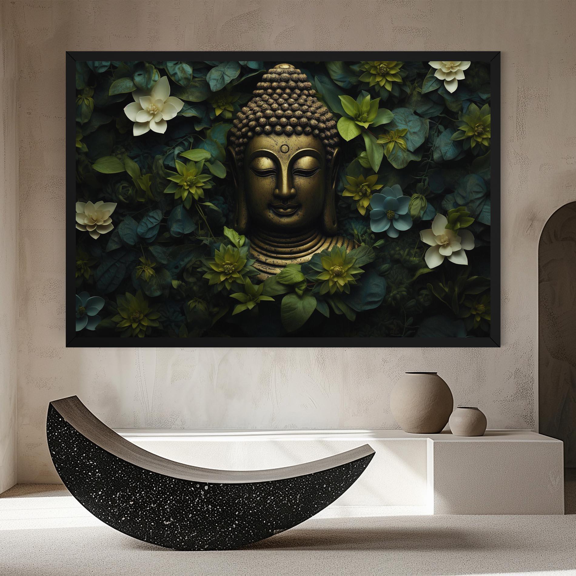 Leinwandbild Lotus Flower Buddha mockup 8