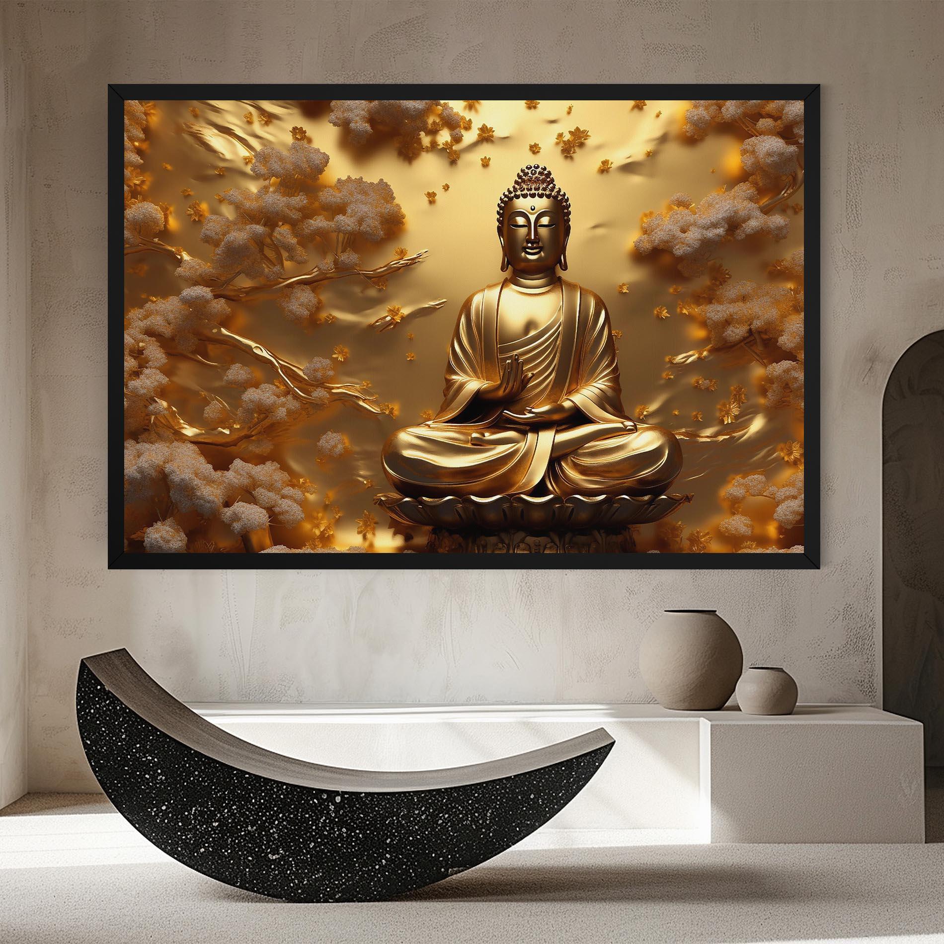 Leinwandbild Strong Gold Buddha mockup 8
