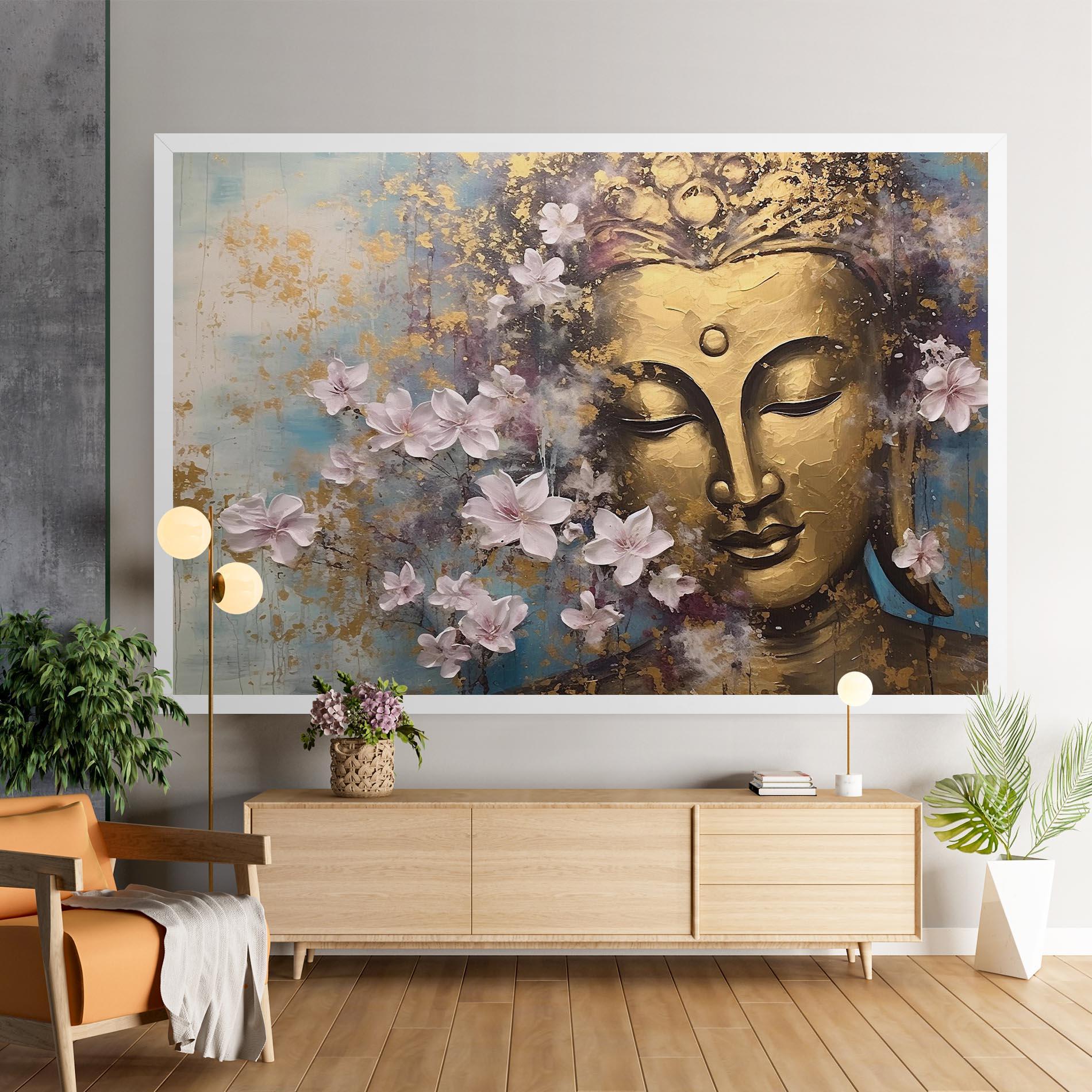 Leinwandbild Abstract Buddha Plants mockup 9