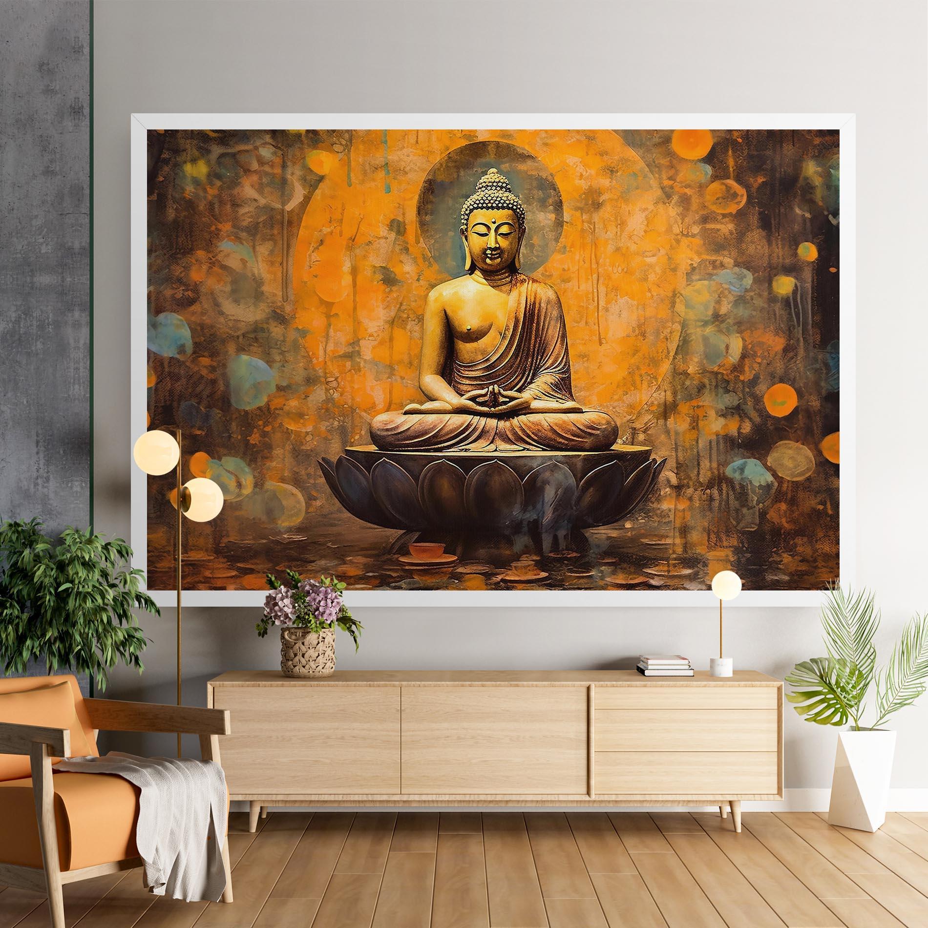 Leinwandbild Buddha Floating Art mockup 9