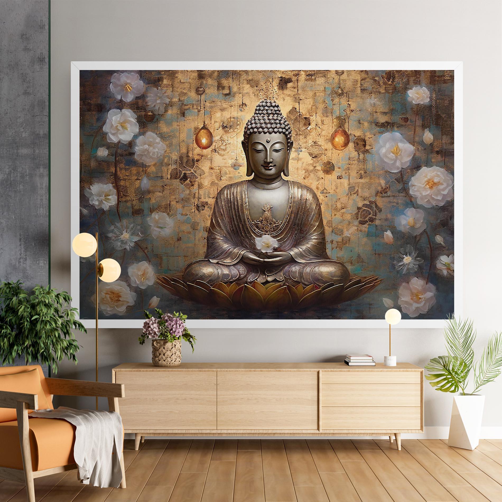 Leinwandbild Buddha Meditation Art mockup 9