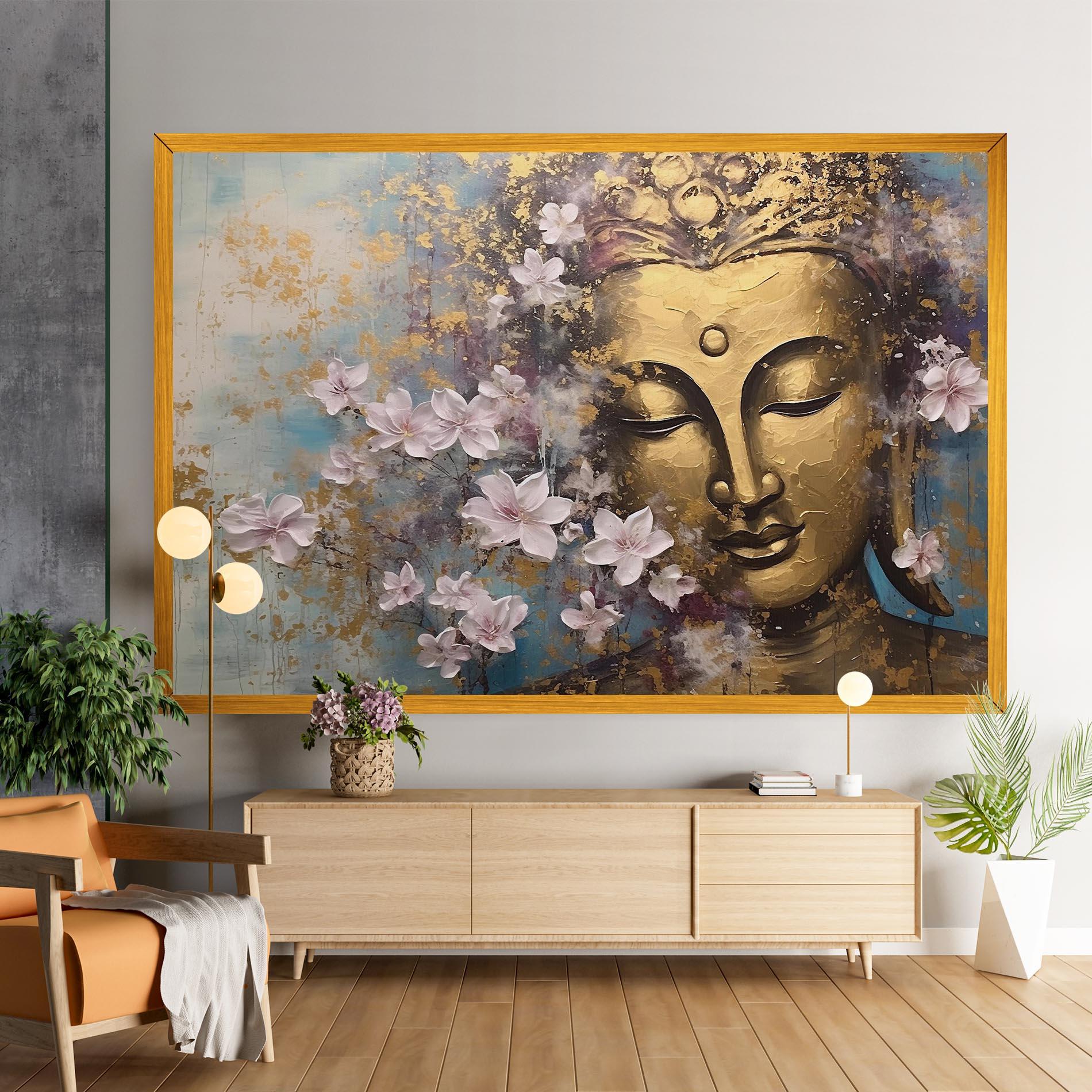 Leinwandbild Abstract Buddha Plants mockup 9