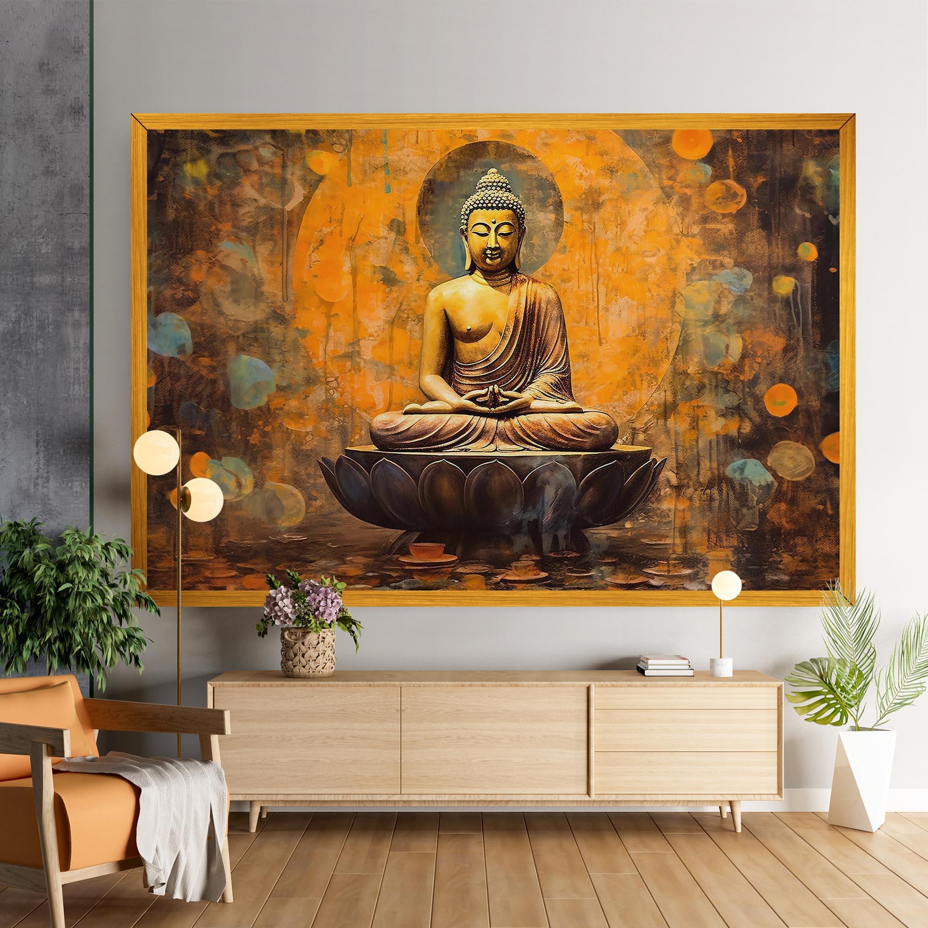 Leinwandbild Buddha Floating Art mockup 9