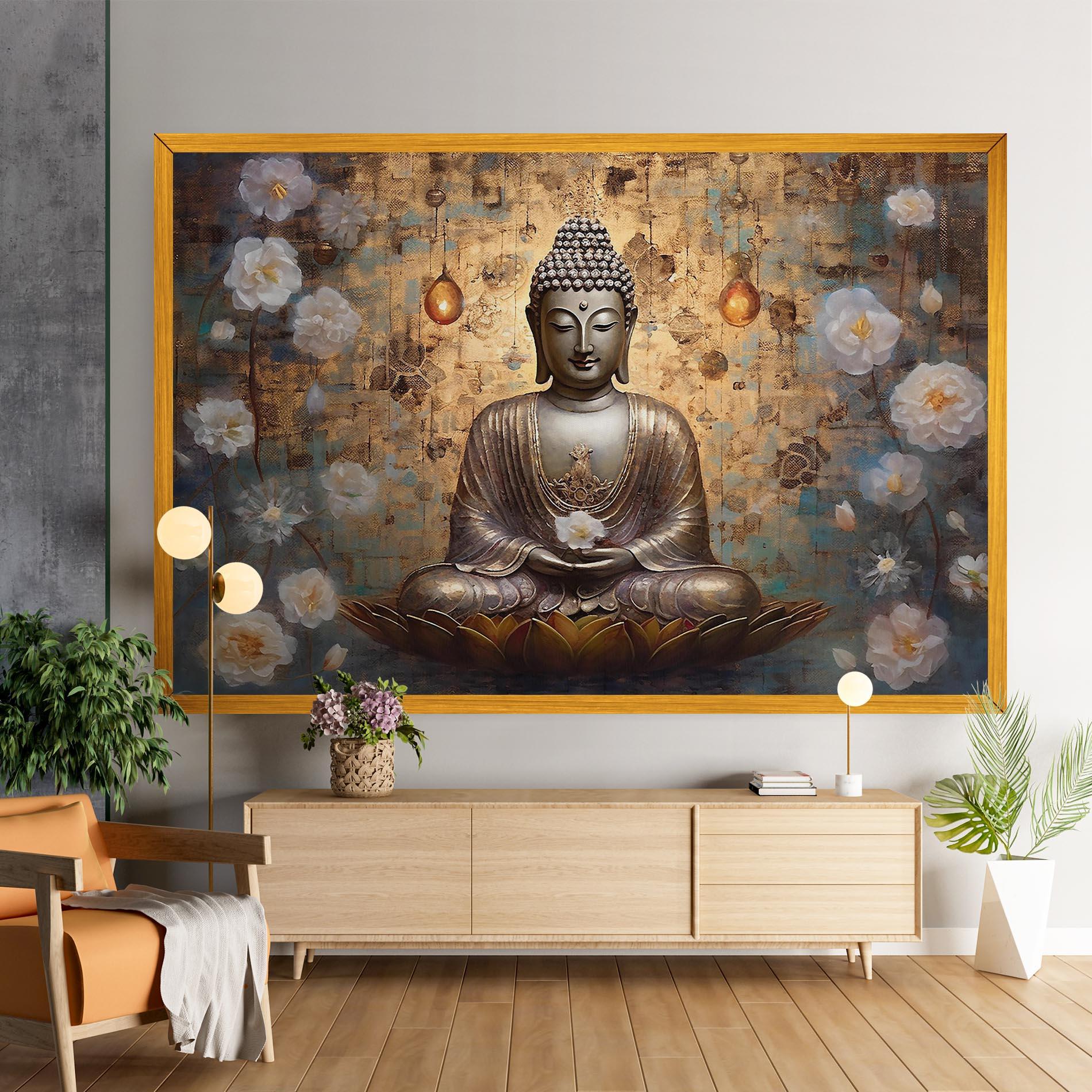 Leinwandbild Buddha Meditation Art mockup 9