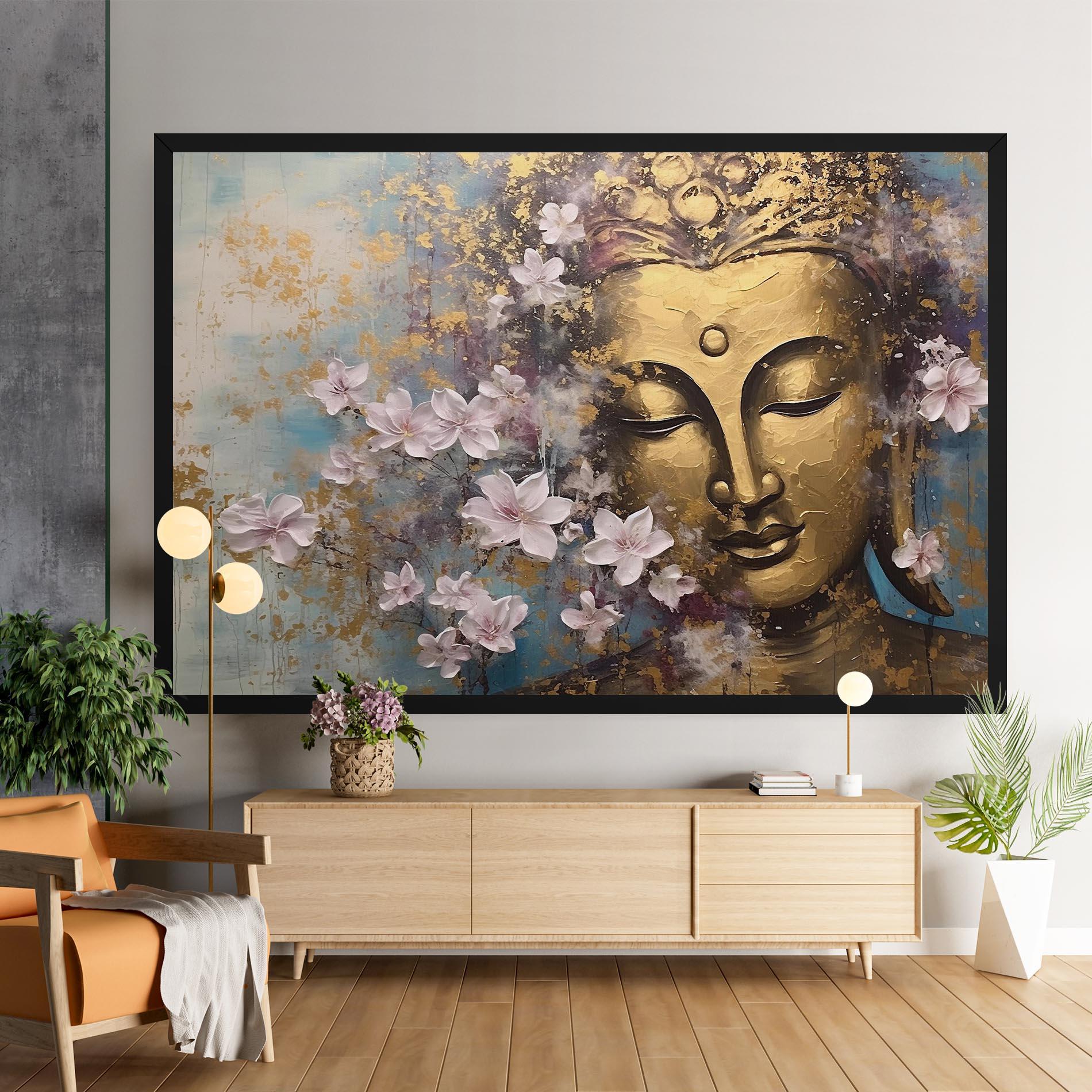 Leinwandbild Abstract Buddha Plants mockup 9