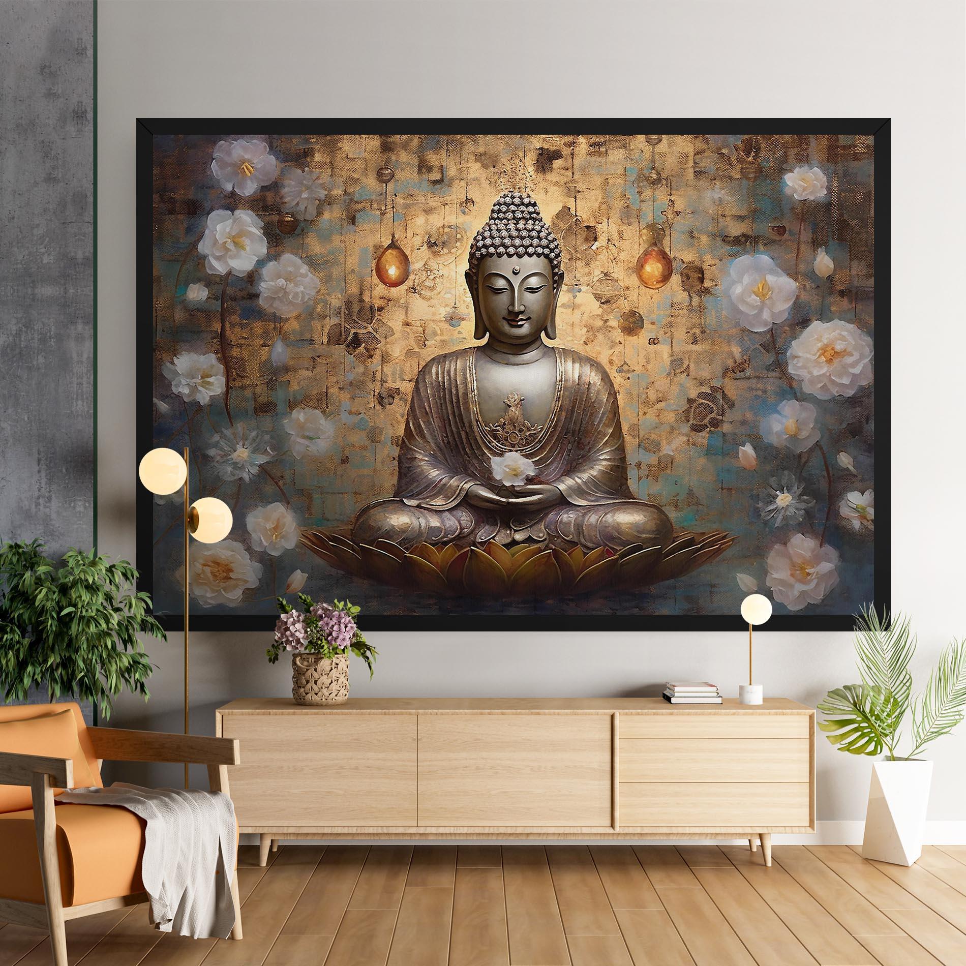 Leinwandbild Buddha Meditation Art mockup 9