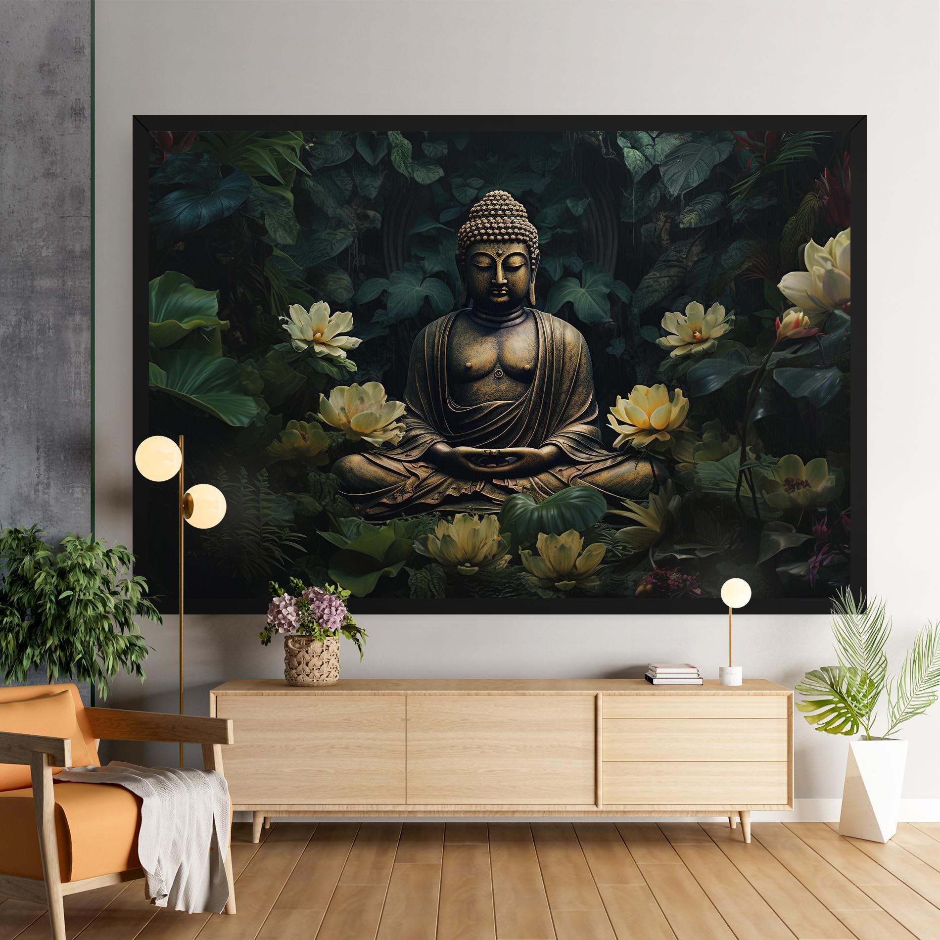 Leinwandbild Calm Buddha Art mockup 9