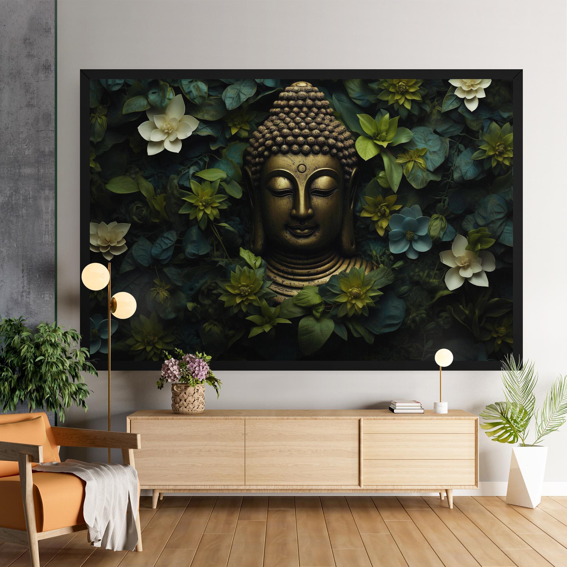 Leinwandbild Lotus Flower Buddha mockup 9
