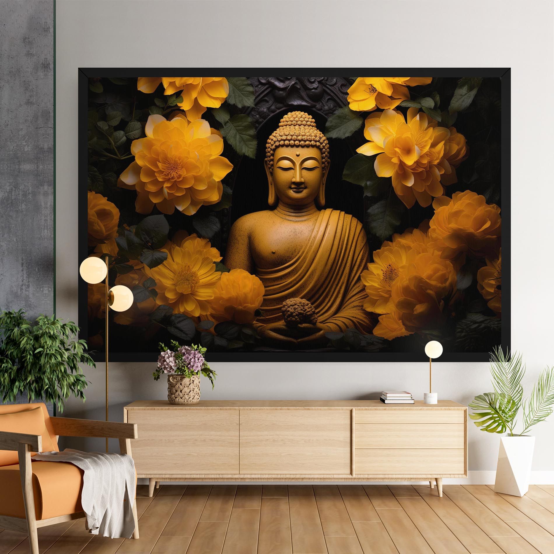 Vecteezy_buddha Statue Surrounded By Yellow Flowers Ai Generated_27745002_860 mockup 9