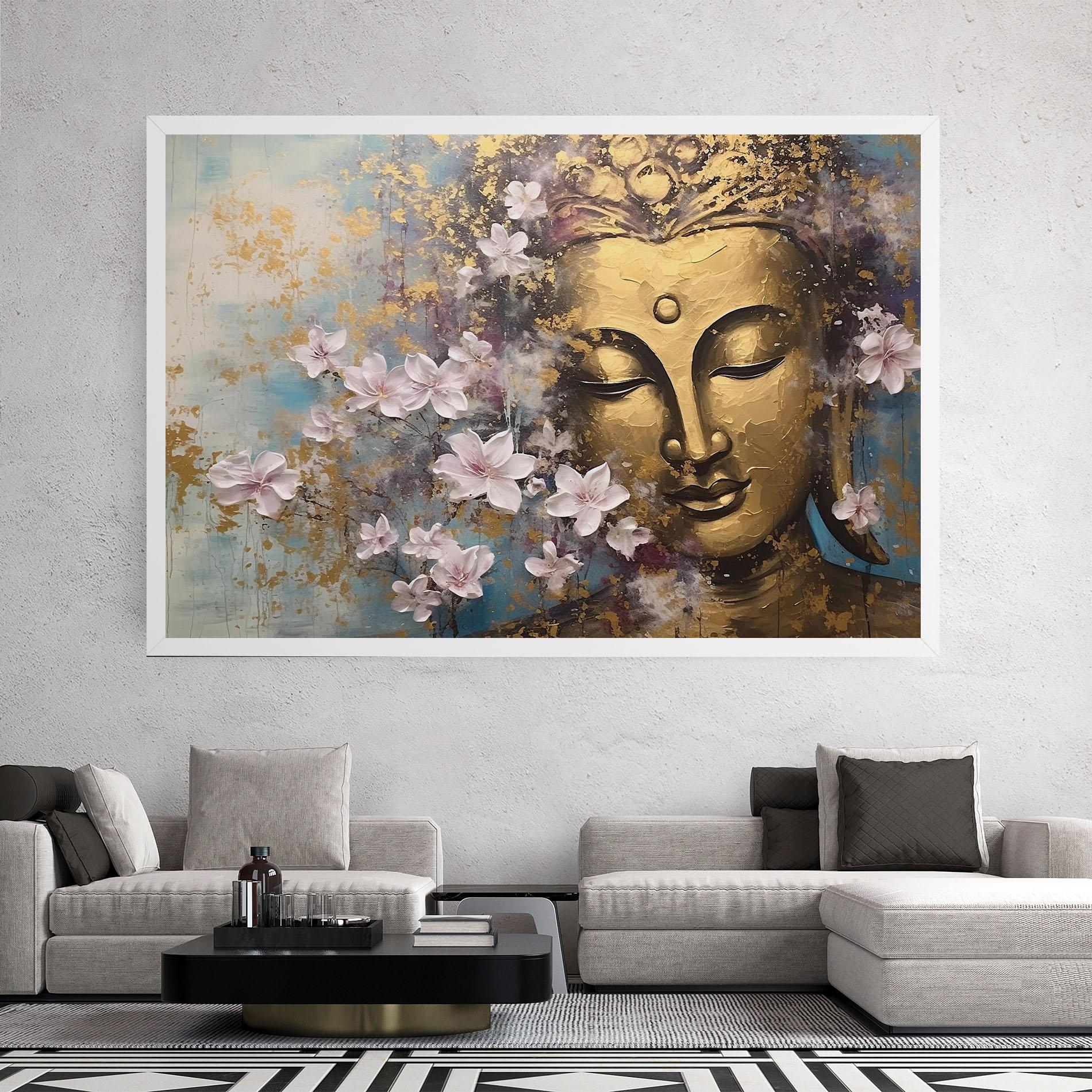 Leinwandbild Abstract Buddha Plants mockup 2