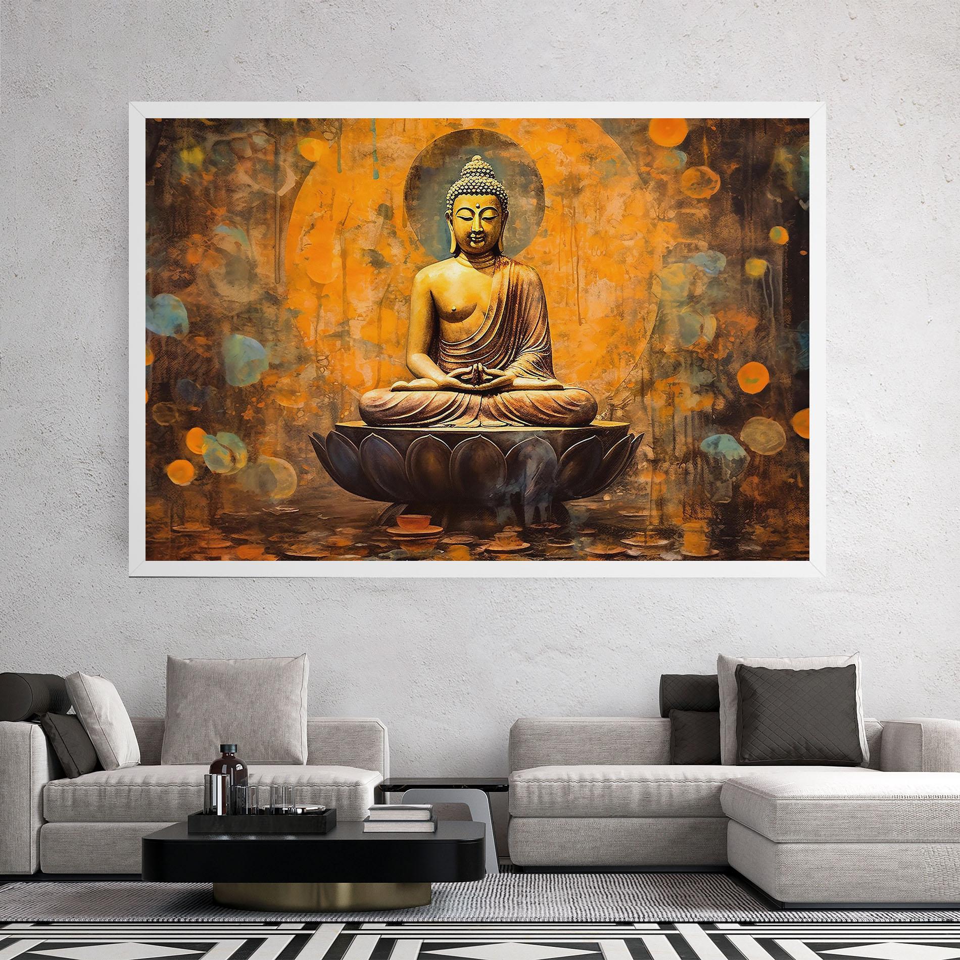 Leinwandbild Buddha Floating Art mockup 2