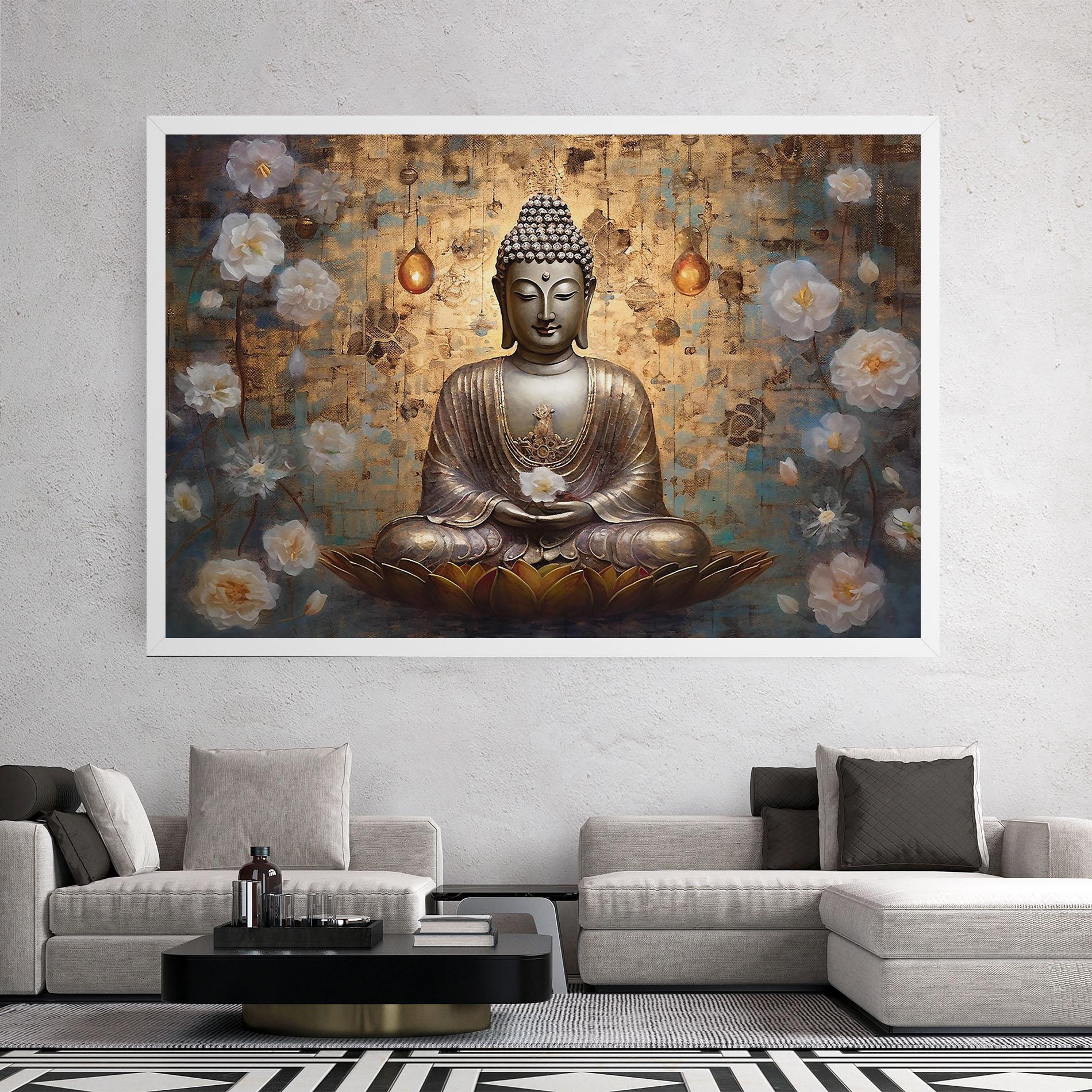 Leinwandbild Buddha Meditation Art mockup 2