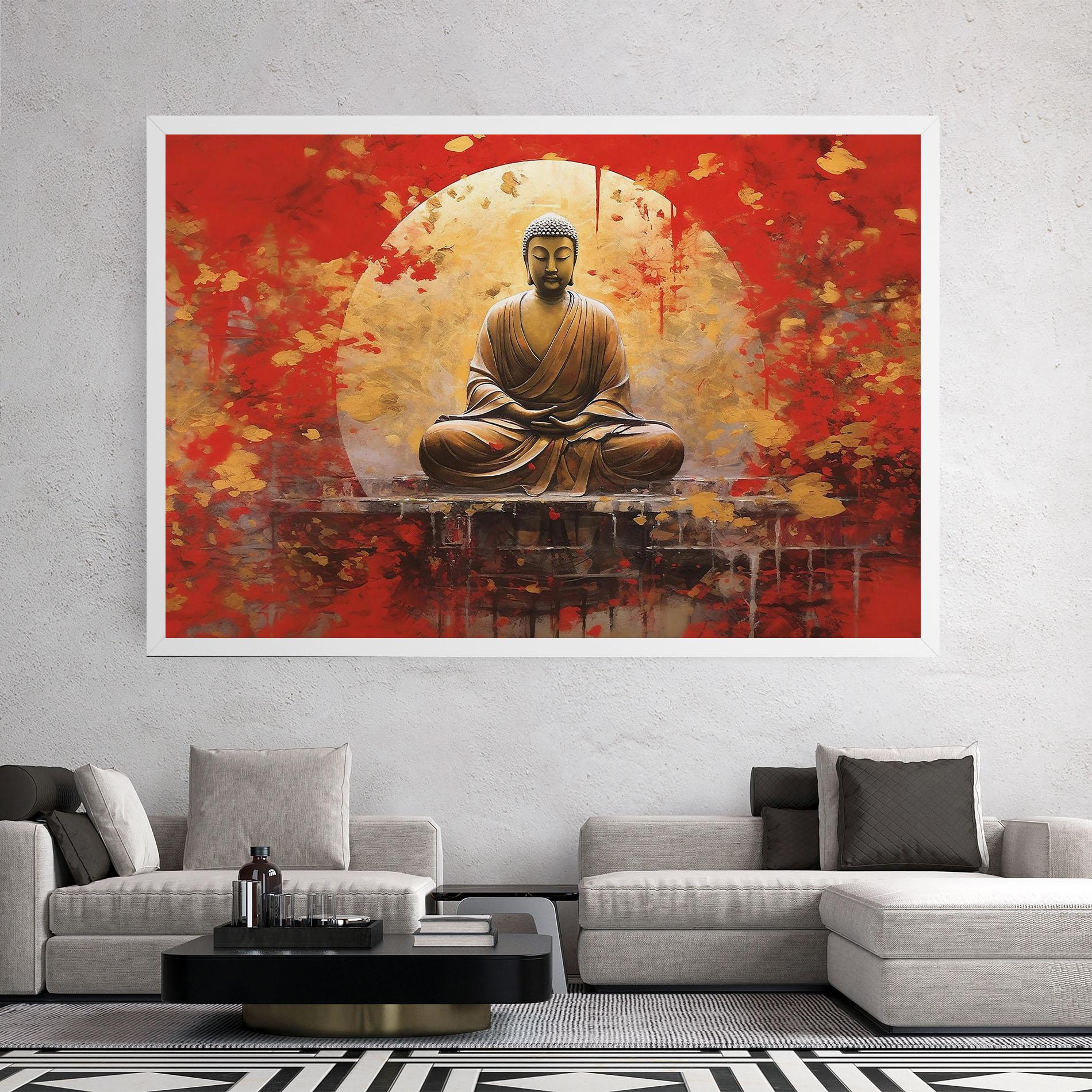 Leinwandbild Gold Circle Buddha mockup 2