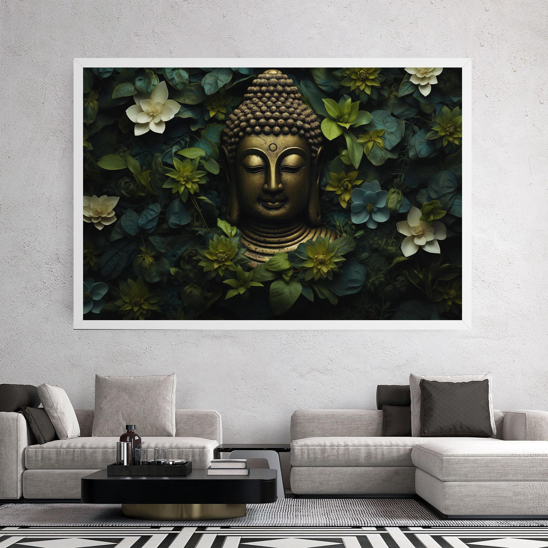 Leinwandbild Lotus Flower Buddha mockup 2