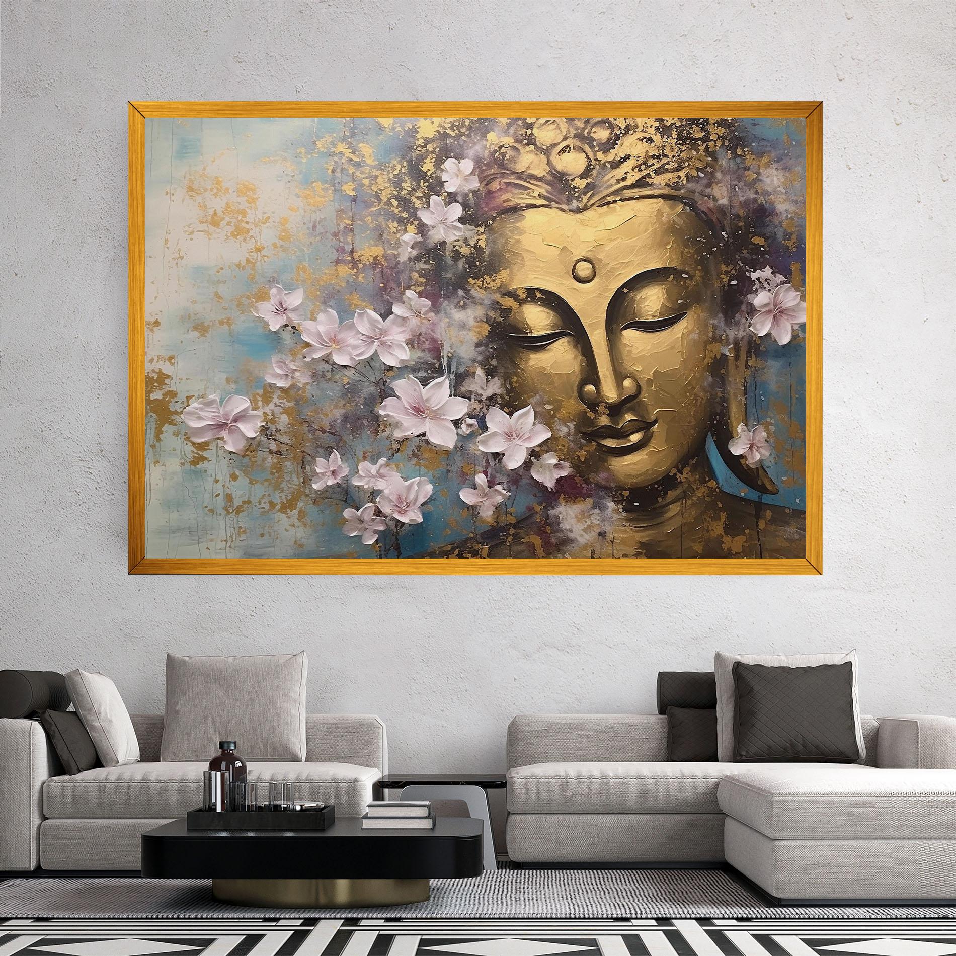 Leinwandbild Abstract Buddha Plants mockup 2