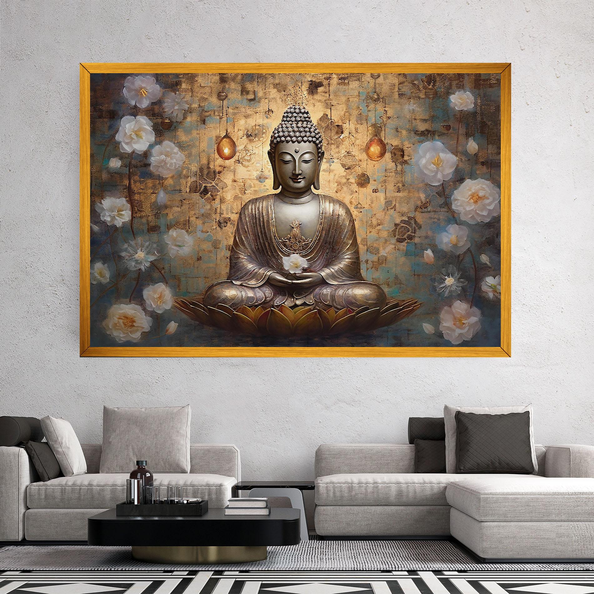 Leinwandbild Buddha Meditation Art mockup 2