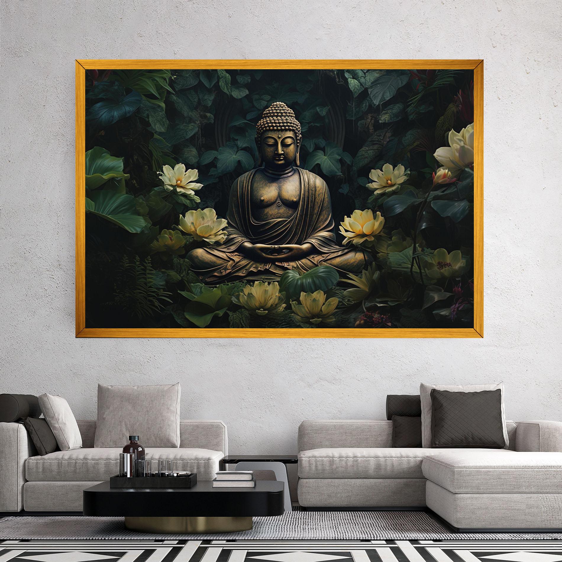 Leinwandbild Calm Buddha Art mockup 2