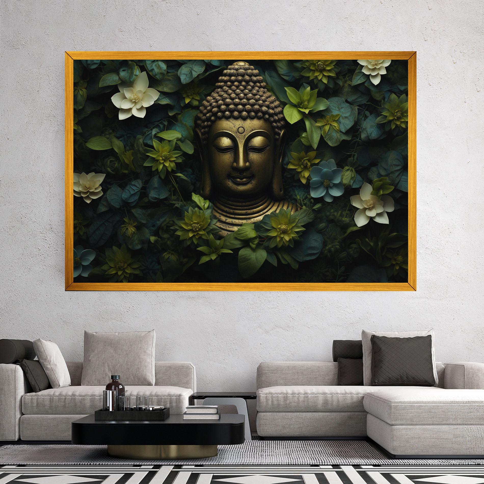 Leinwandbild Lotus Flower Buddha mockup 2