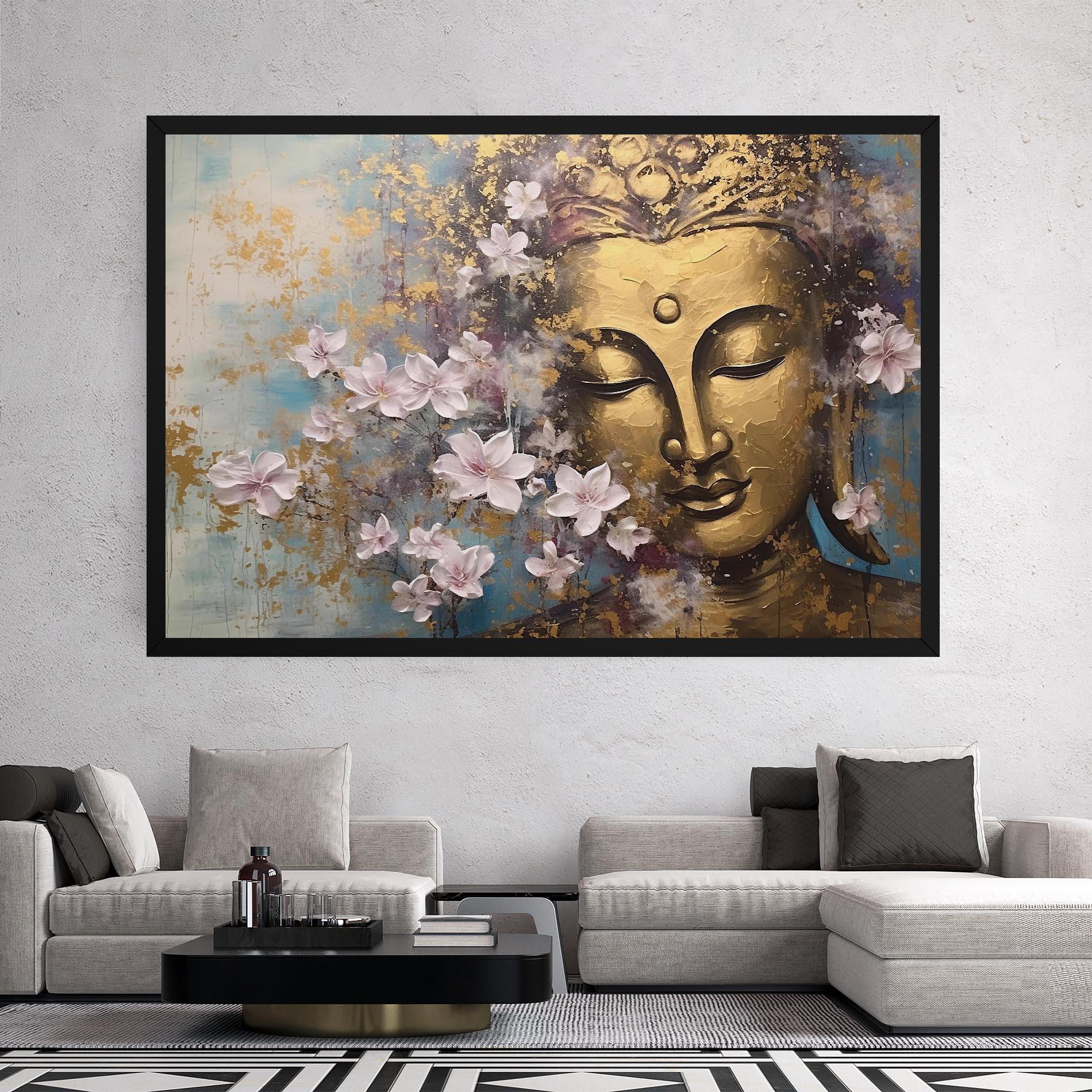 Leinwandbild Abstract Buddha Plants mockup 2