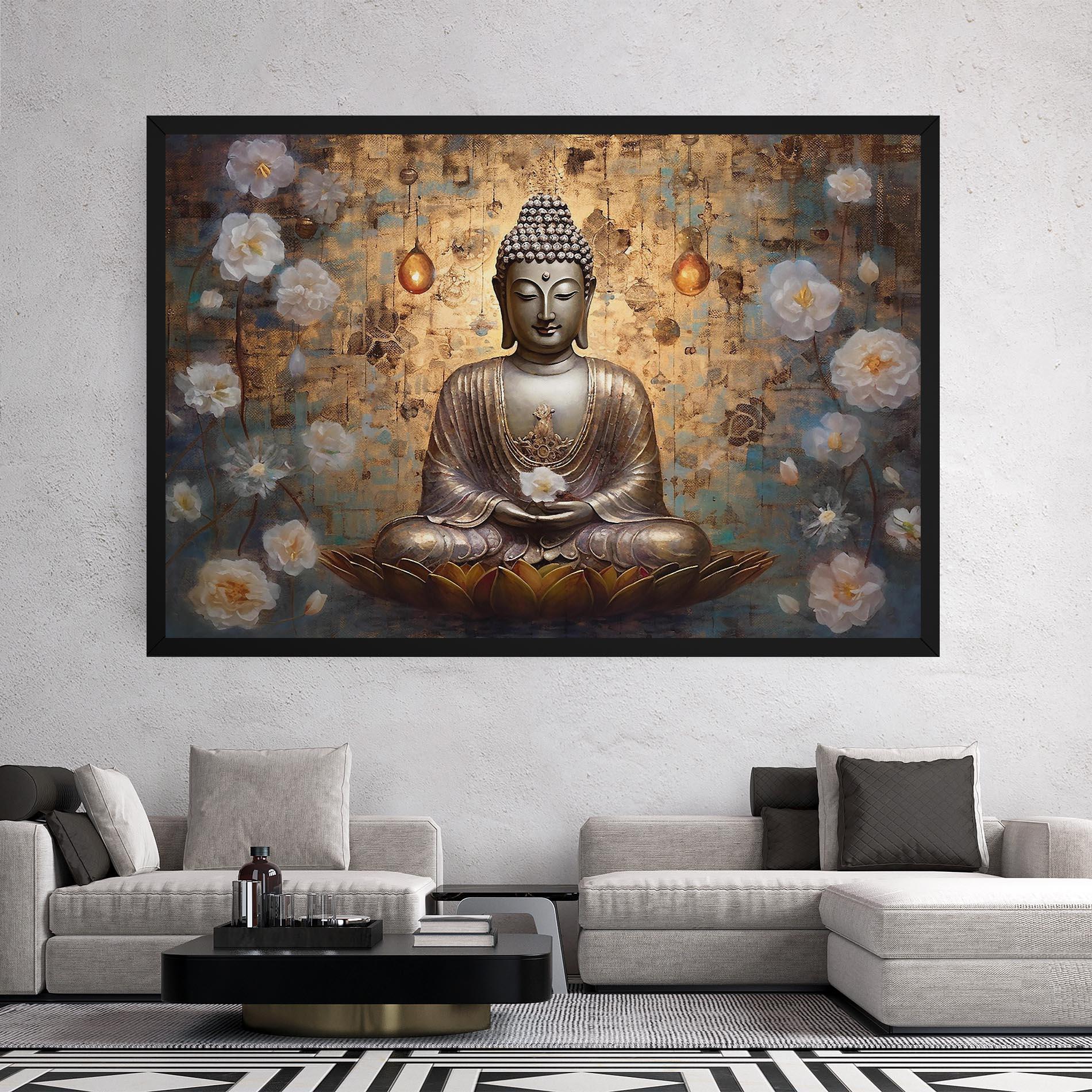 Leinwandbild Buddha Meditation Art mockup 2