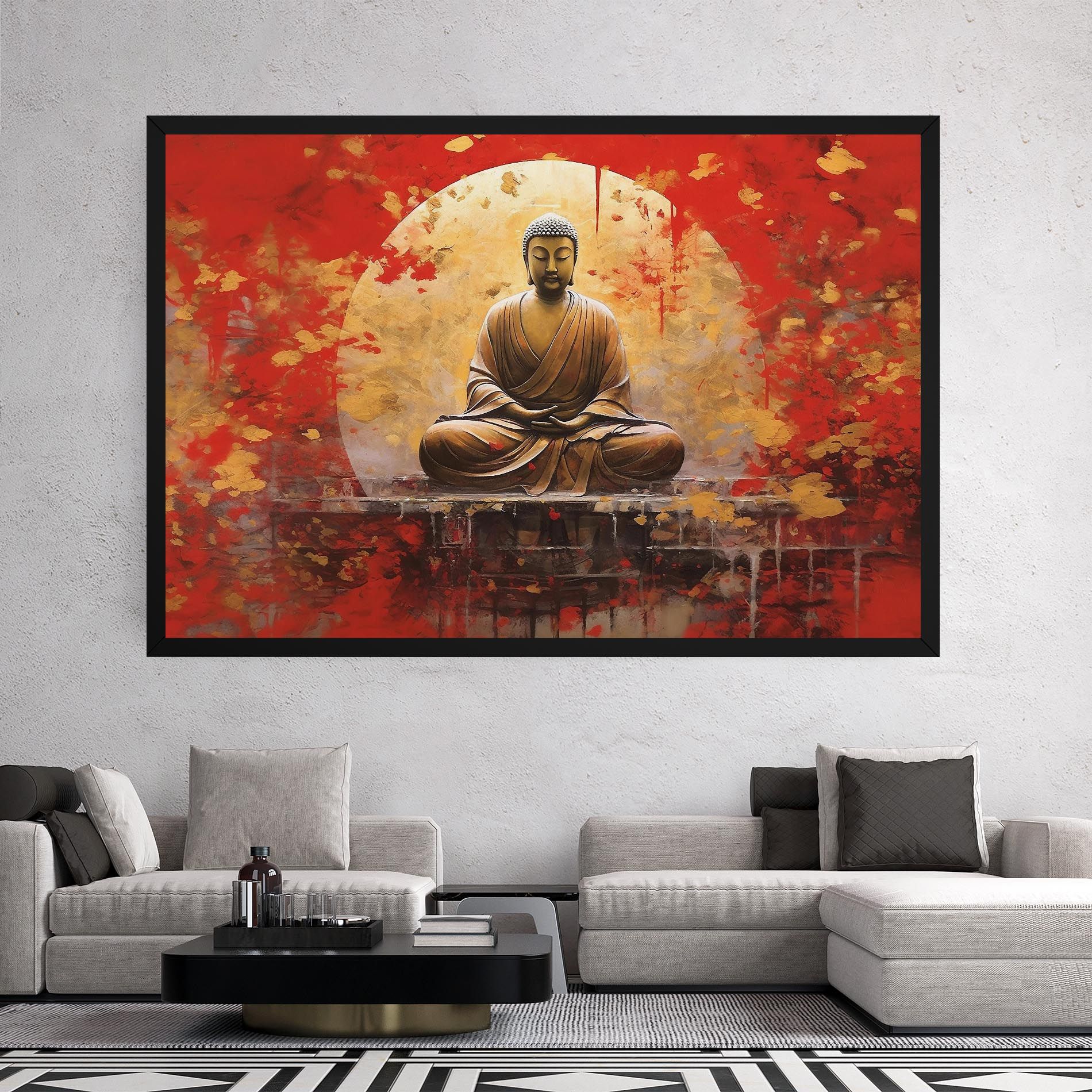 Gold Circle Buddha mockup 2