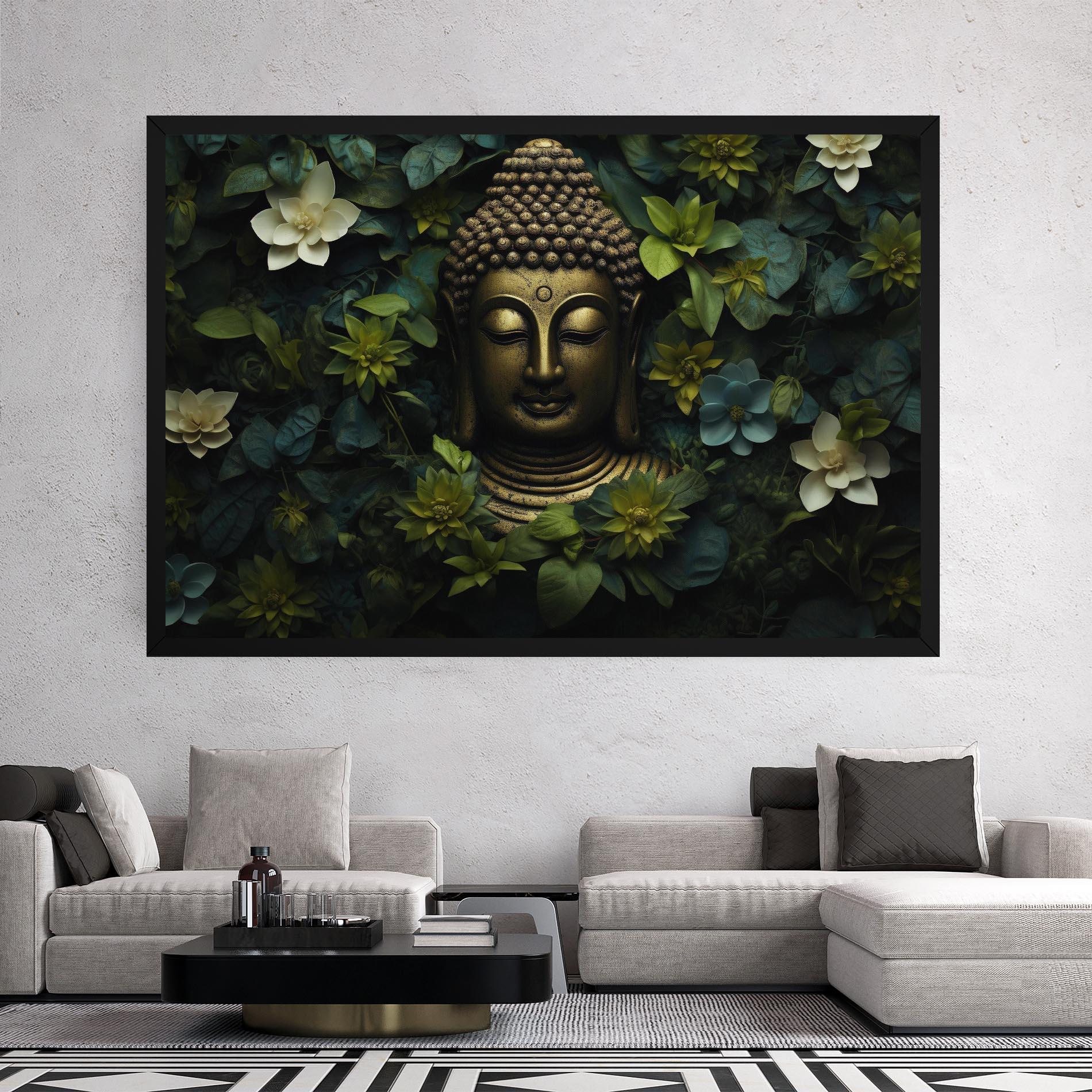 Leinwandbild Lotus Flower Buddha mockup 2