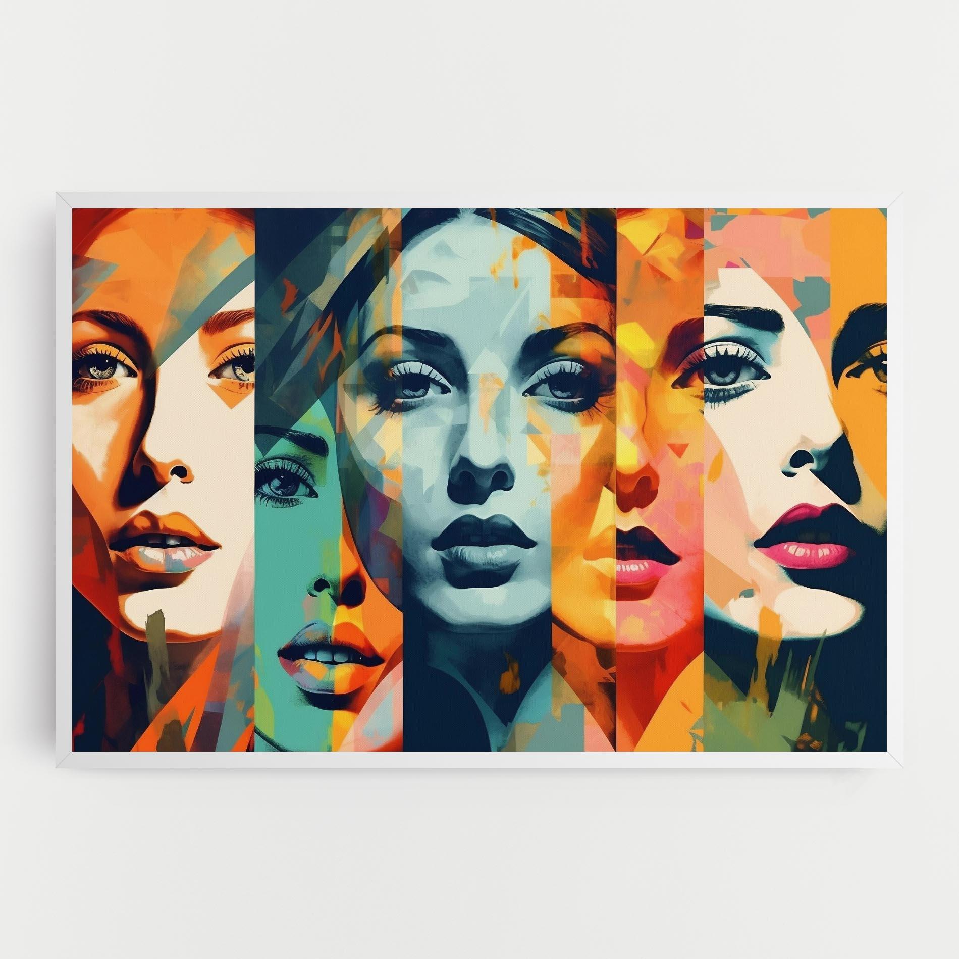 Leinwandbild Abstract Face Collage mockup 0
