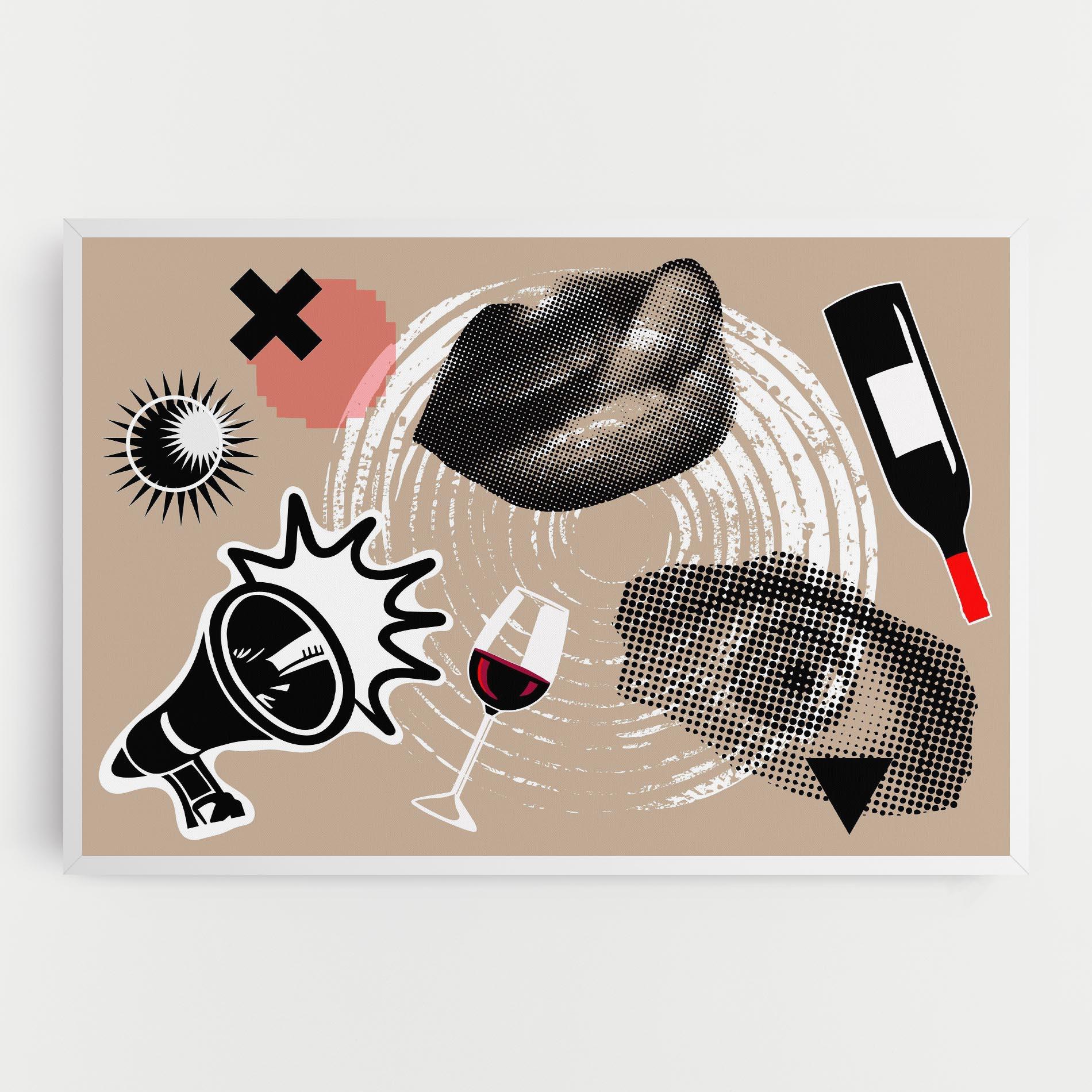 Leinwandbild Lips Mouth Collage mockup 0