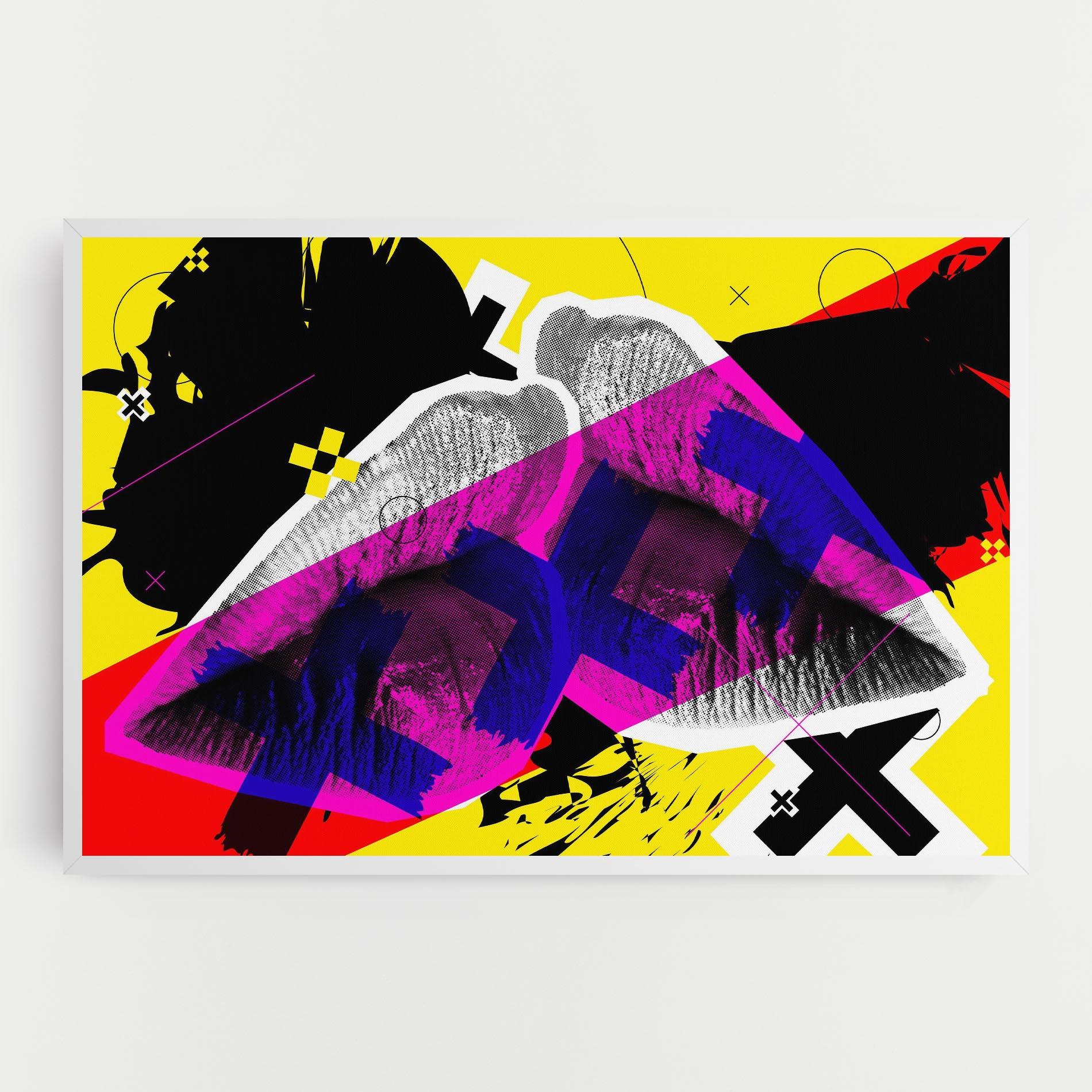 Leinwandbild Lips Purple Light mockup 0