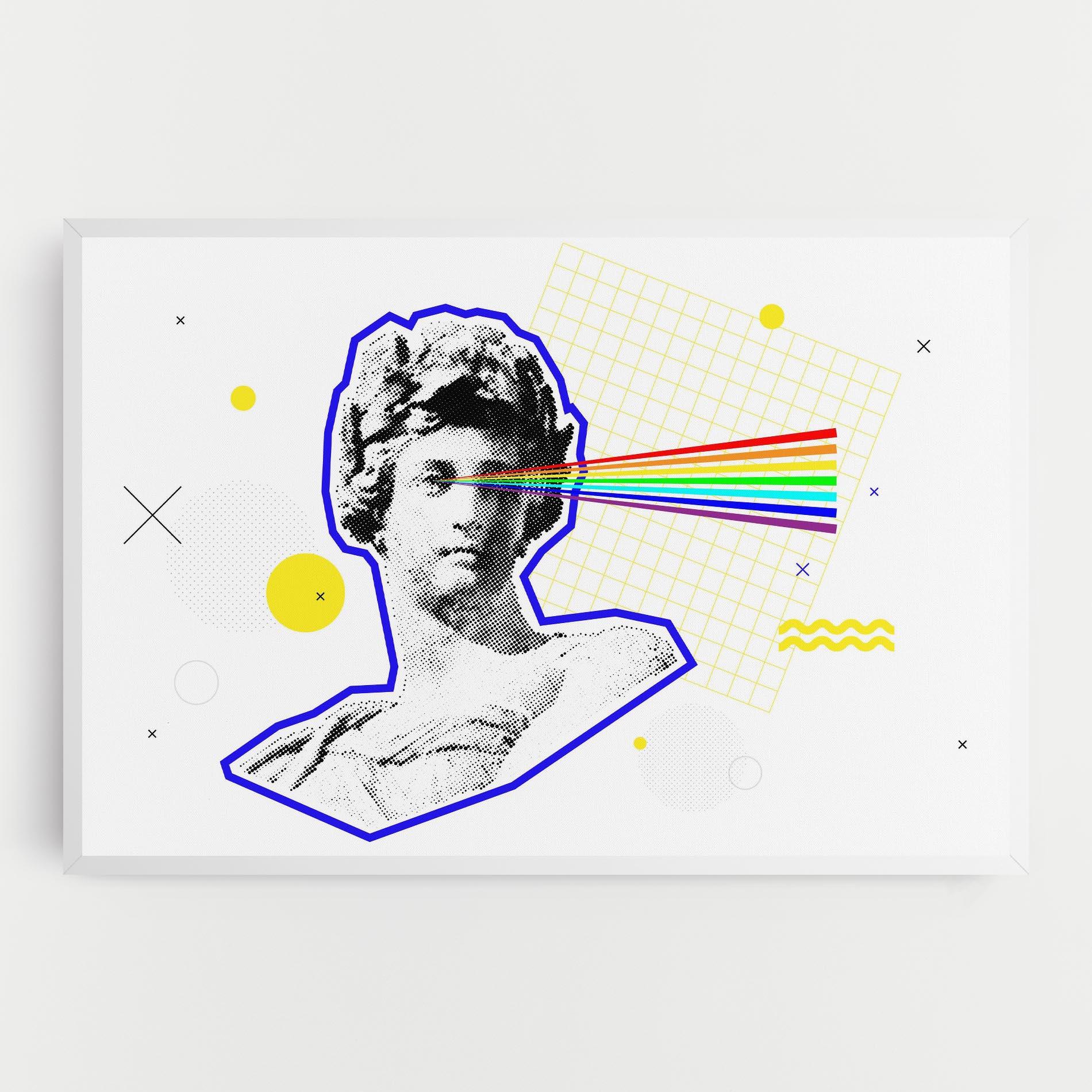 Leinwandbild Rainbow Statue mockup 0