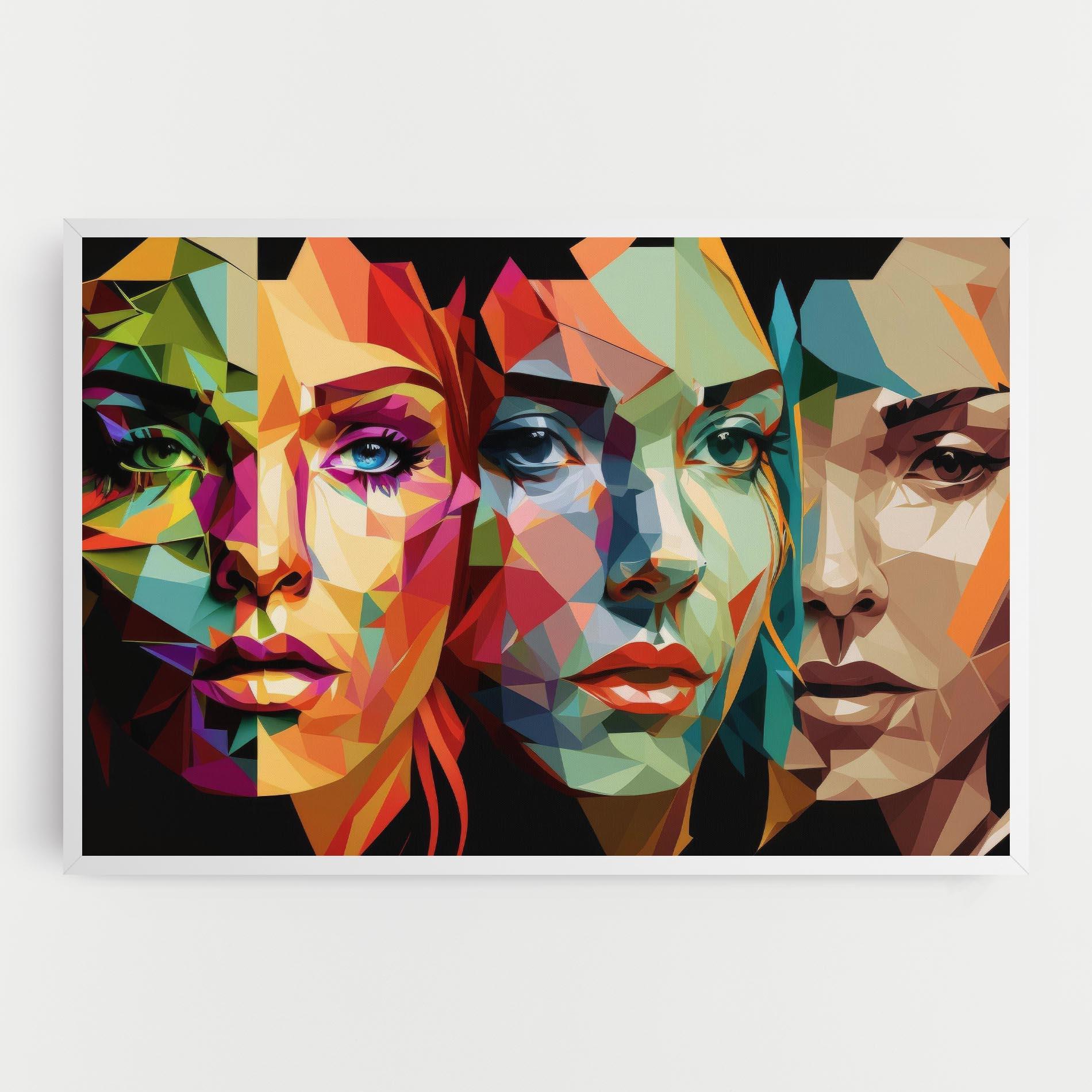 Leinwandbild Women Face Collage mockup 0