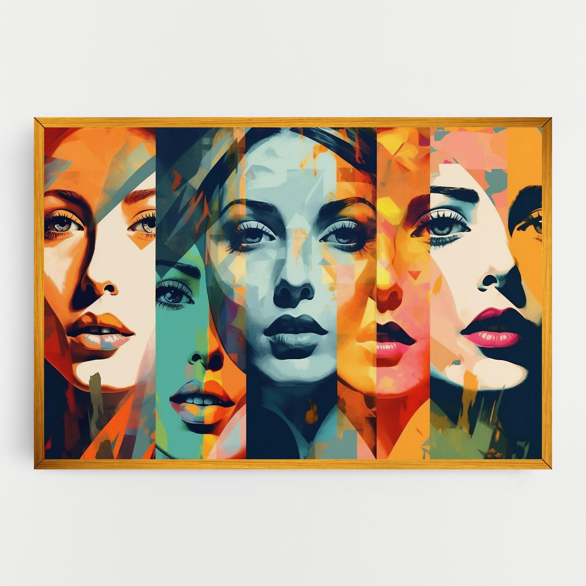 Leinwandbild Abstract Face Collage mockup 0