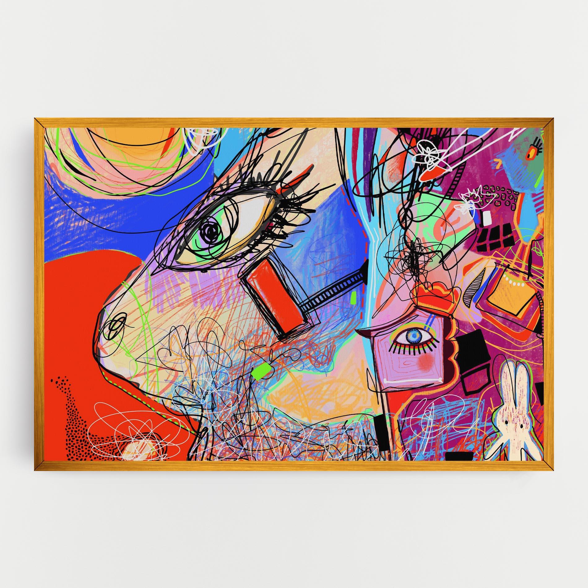 Leinwandbild Animal Eye Art mockup 0