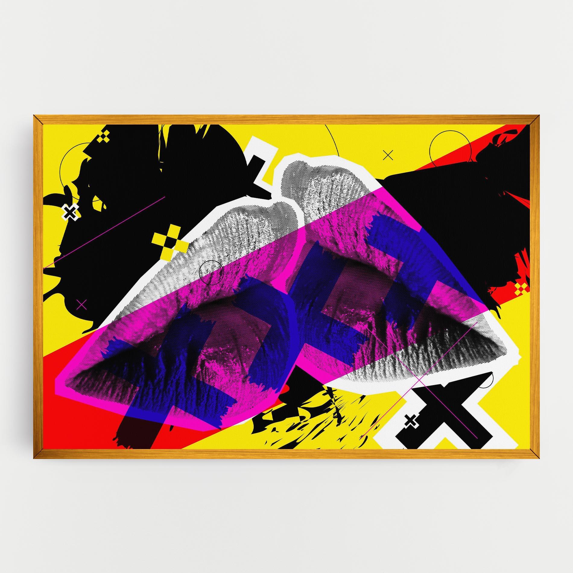 Leinwandbild Lips Purple Light mockup 0