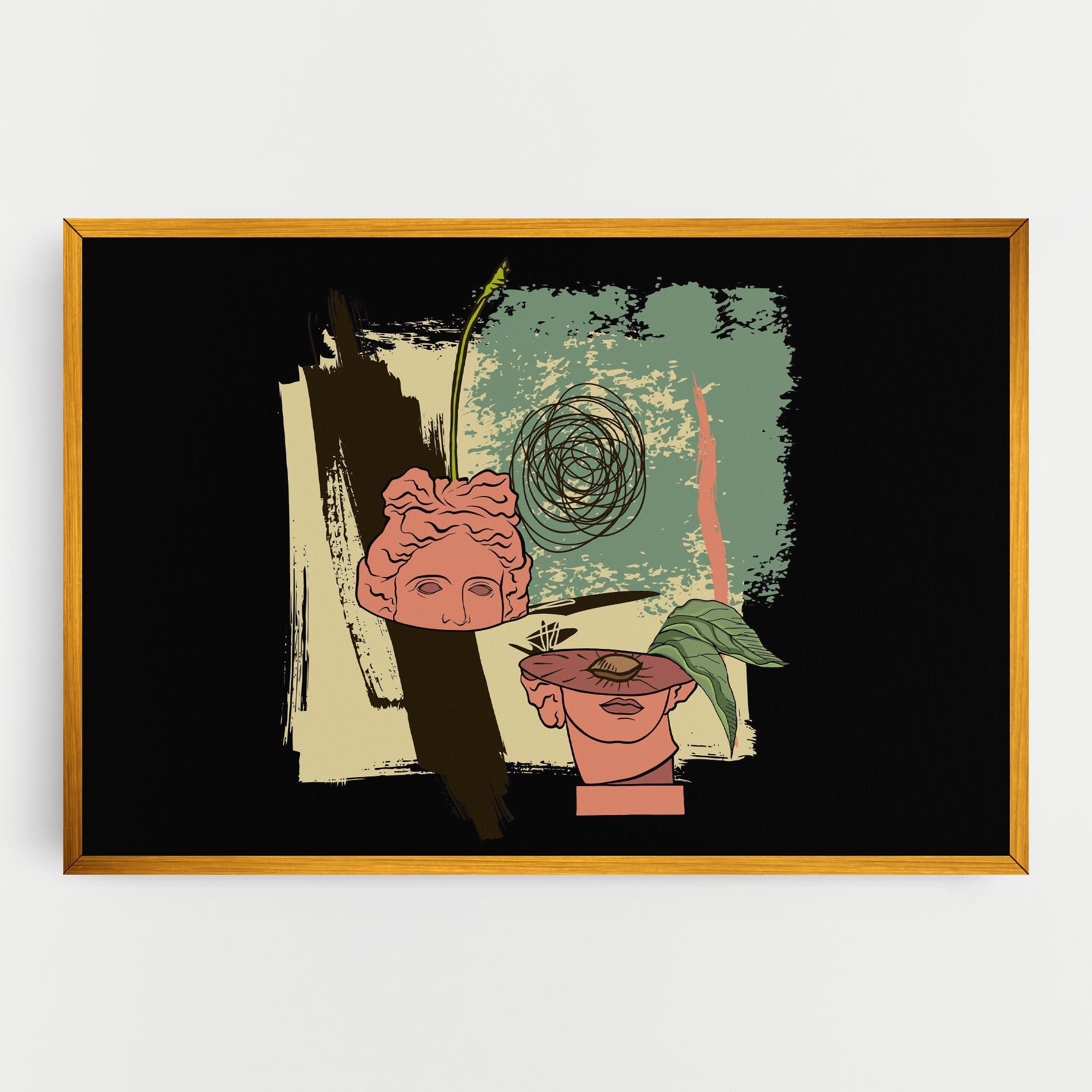 Leinwandbild Statue Fruit mockup 0