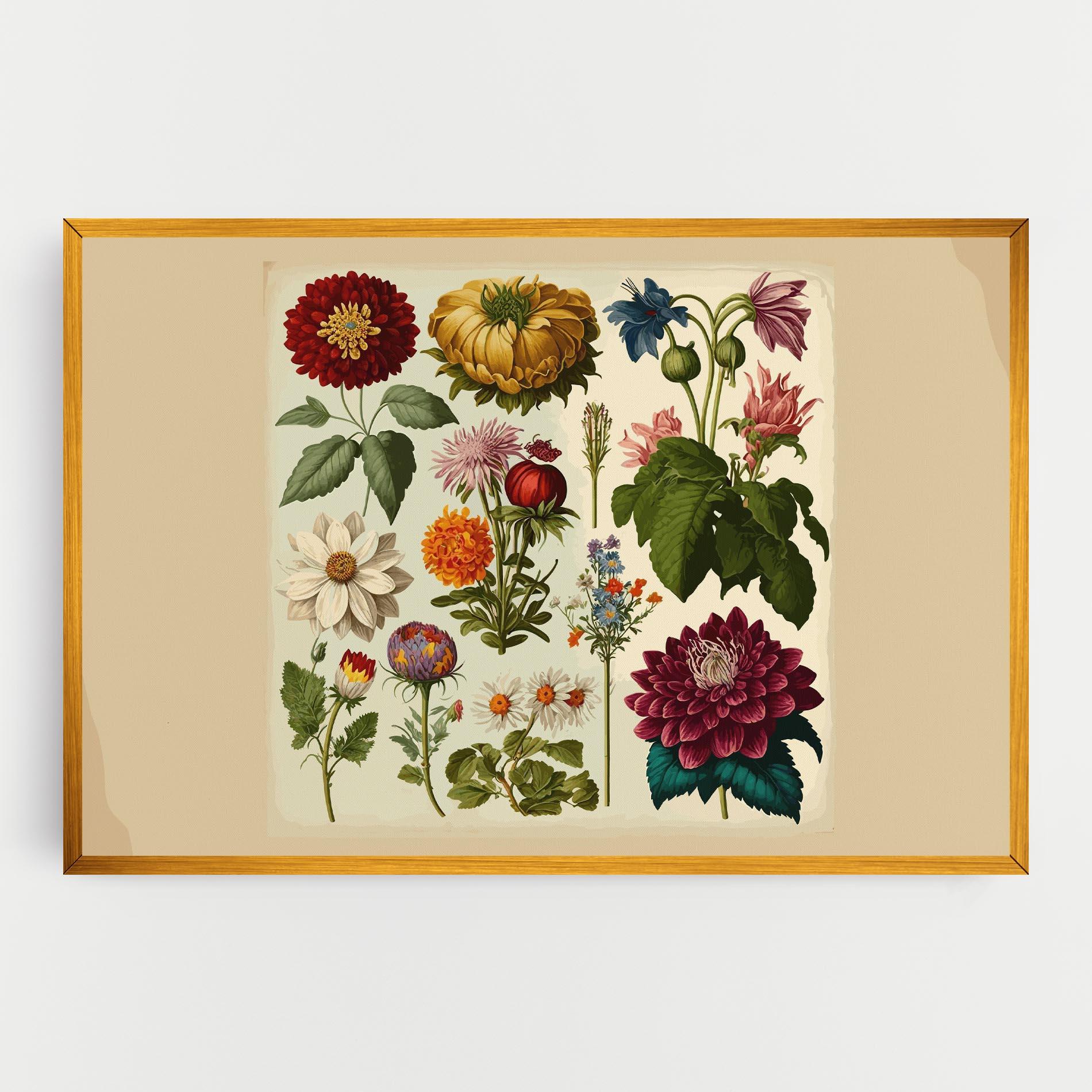 Leinwandbild Vintage Botanical mockup 0